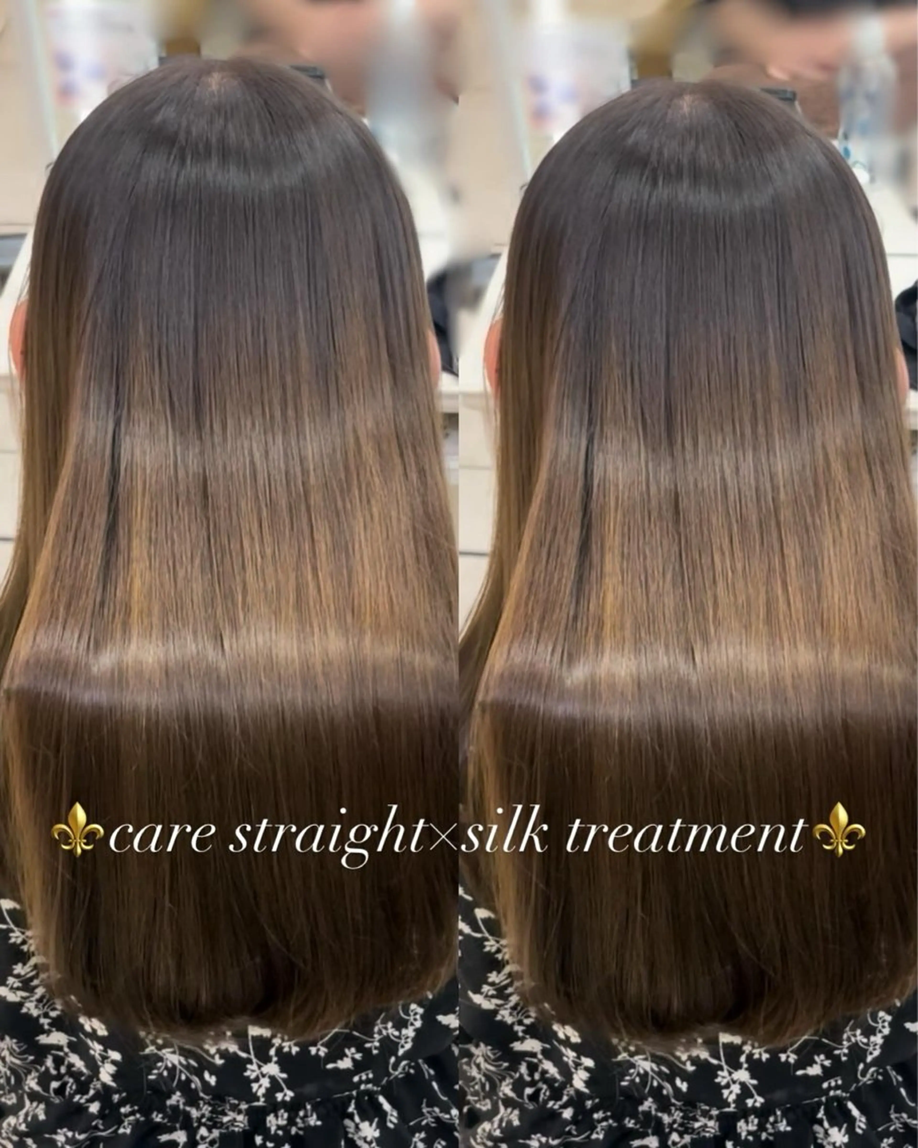 朝忙しい女性のための、ケアストレート🥰🤍カット込みです❣️柔らかくコテで巻きやすい質感と、艶髪を叶えます✨の写真