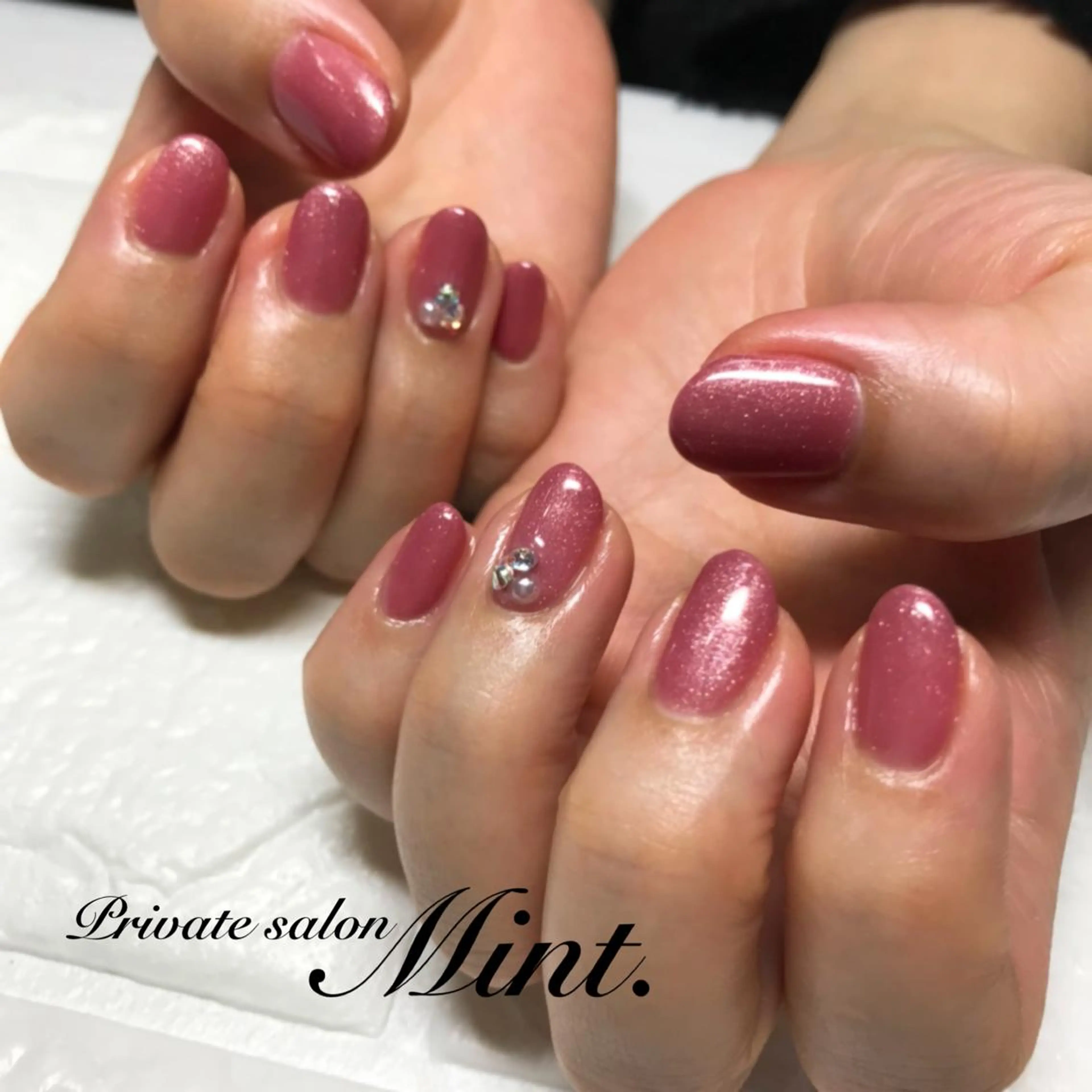 ショート ネイル ジェルネイル ワンカラーネイル ハンドネイル Mint. nailのネイルデザイン