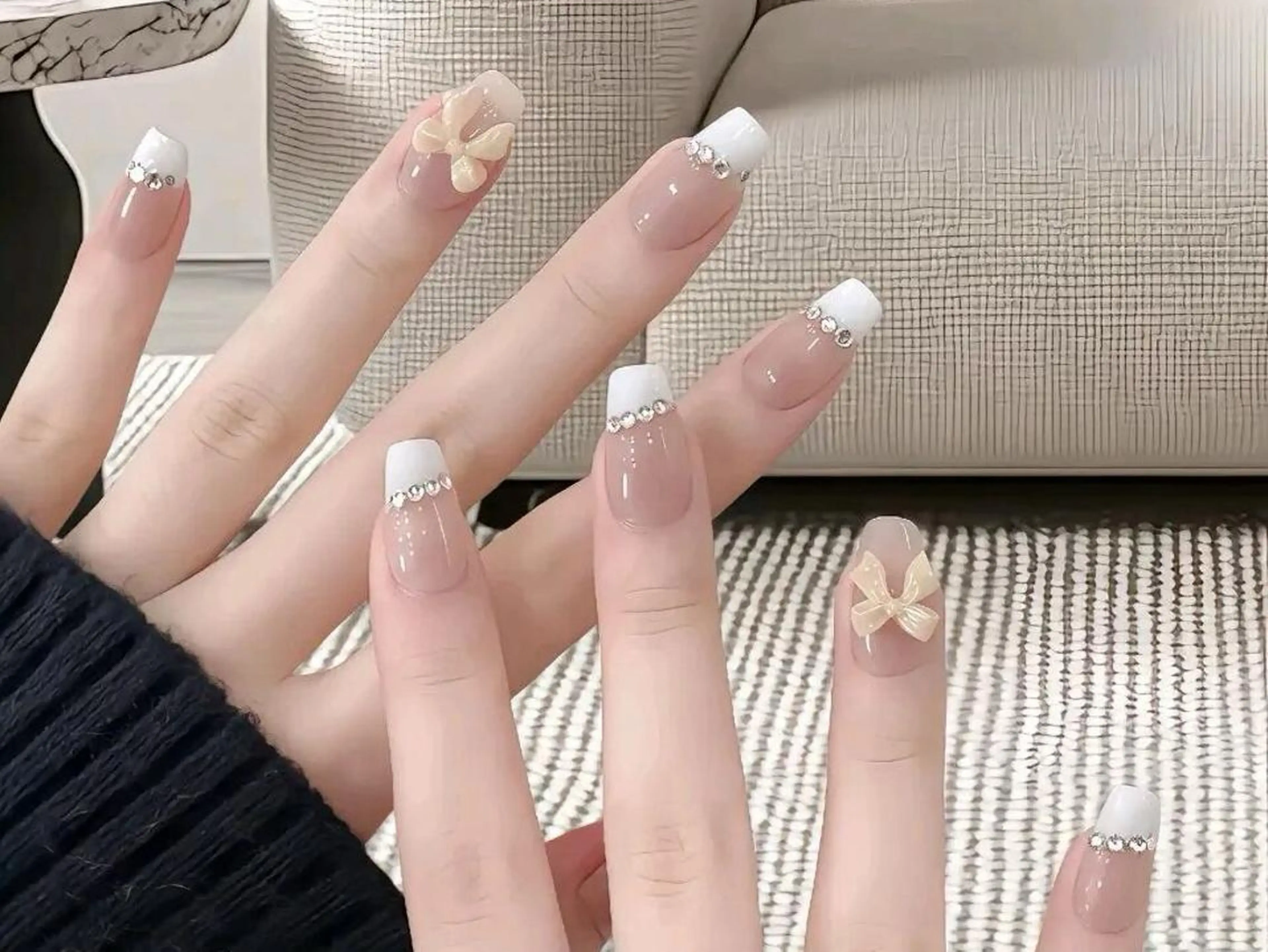 ネイル アートネイル オーロラネイル クリアネイル 長さ出し フレンチネイル best nailのネイルデザイン