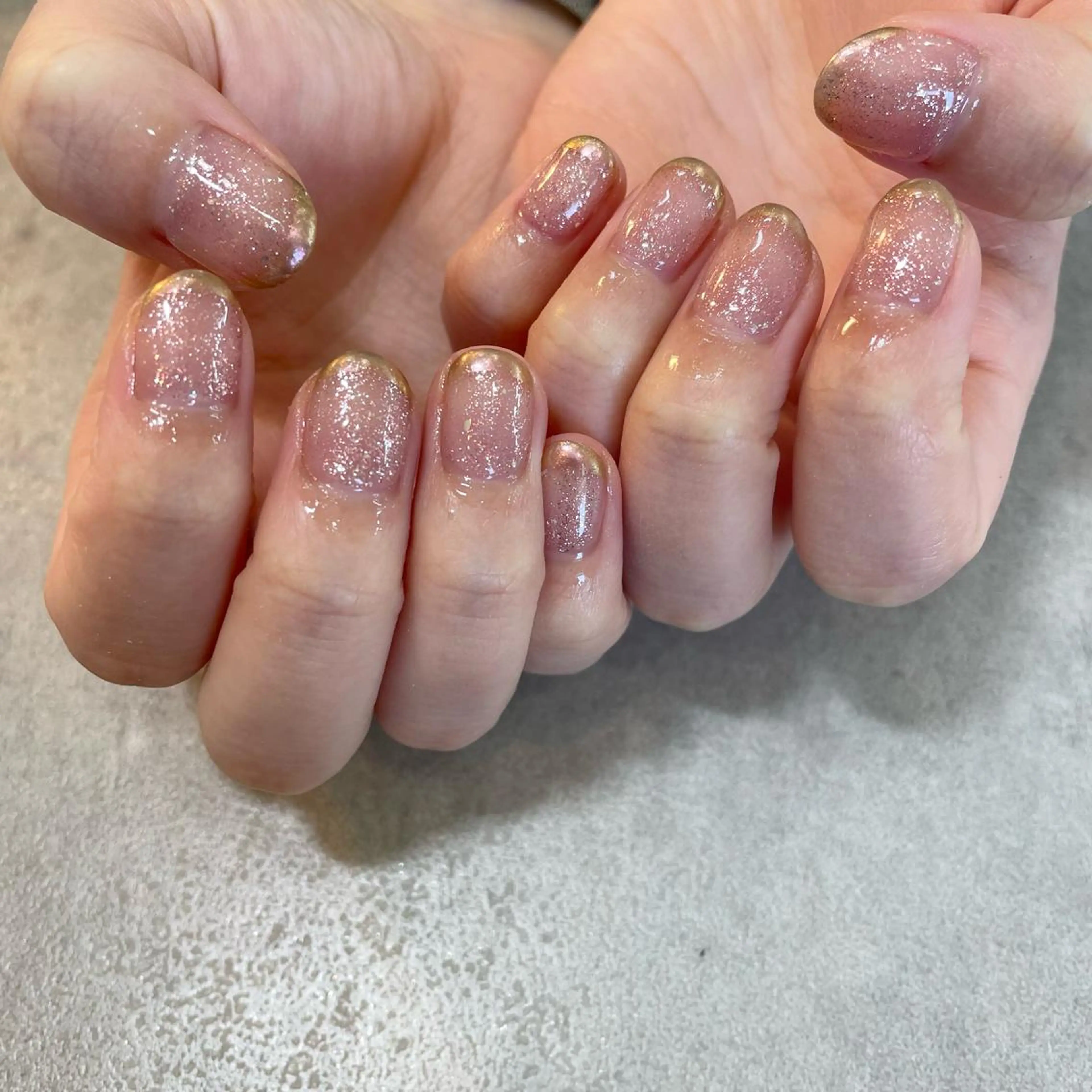 ネイル フレンチネイル ラメ(グリッター) ミラーネイル Nail Salon Gummi.のネイルデザイン
