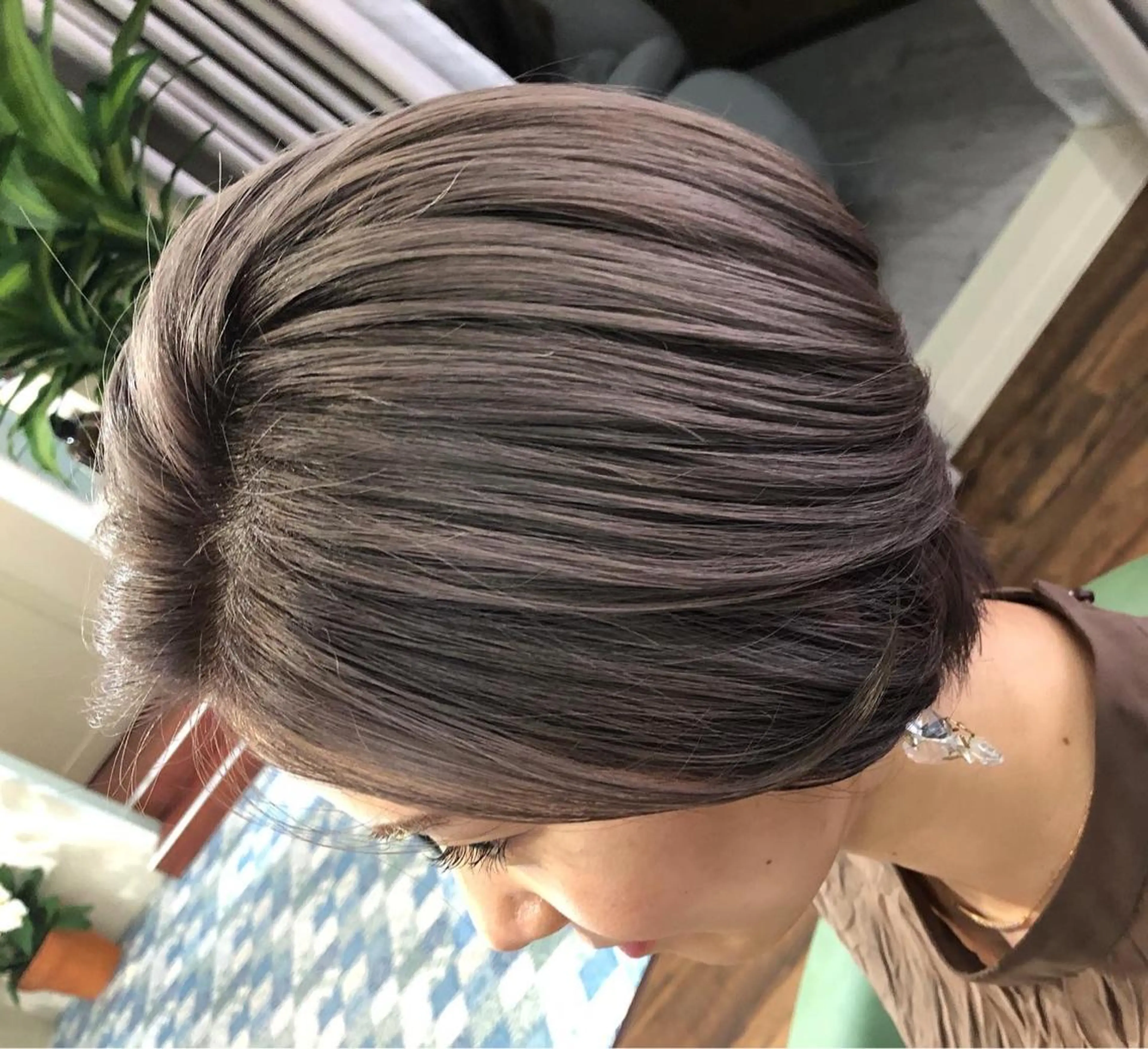 ショート カラー ベージュカラー ダブルカラー パープルカラー ショートヘア ヘアカラー Style Tのヘアスタイル