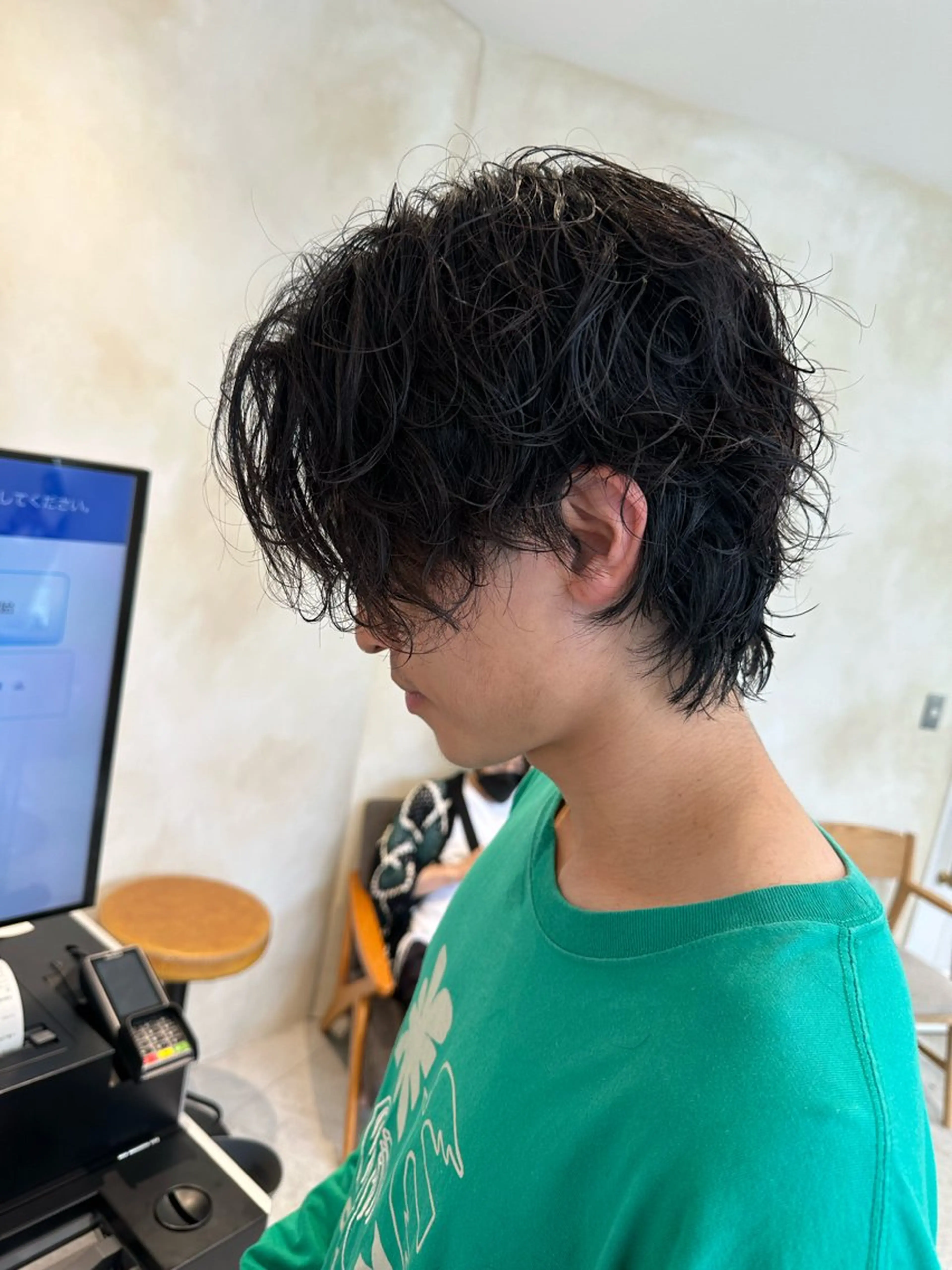 メンズ メンズパーマ メンズスパイラルパーマ カット パーマ ニシカワ ユズミのヘアスタイル