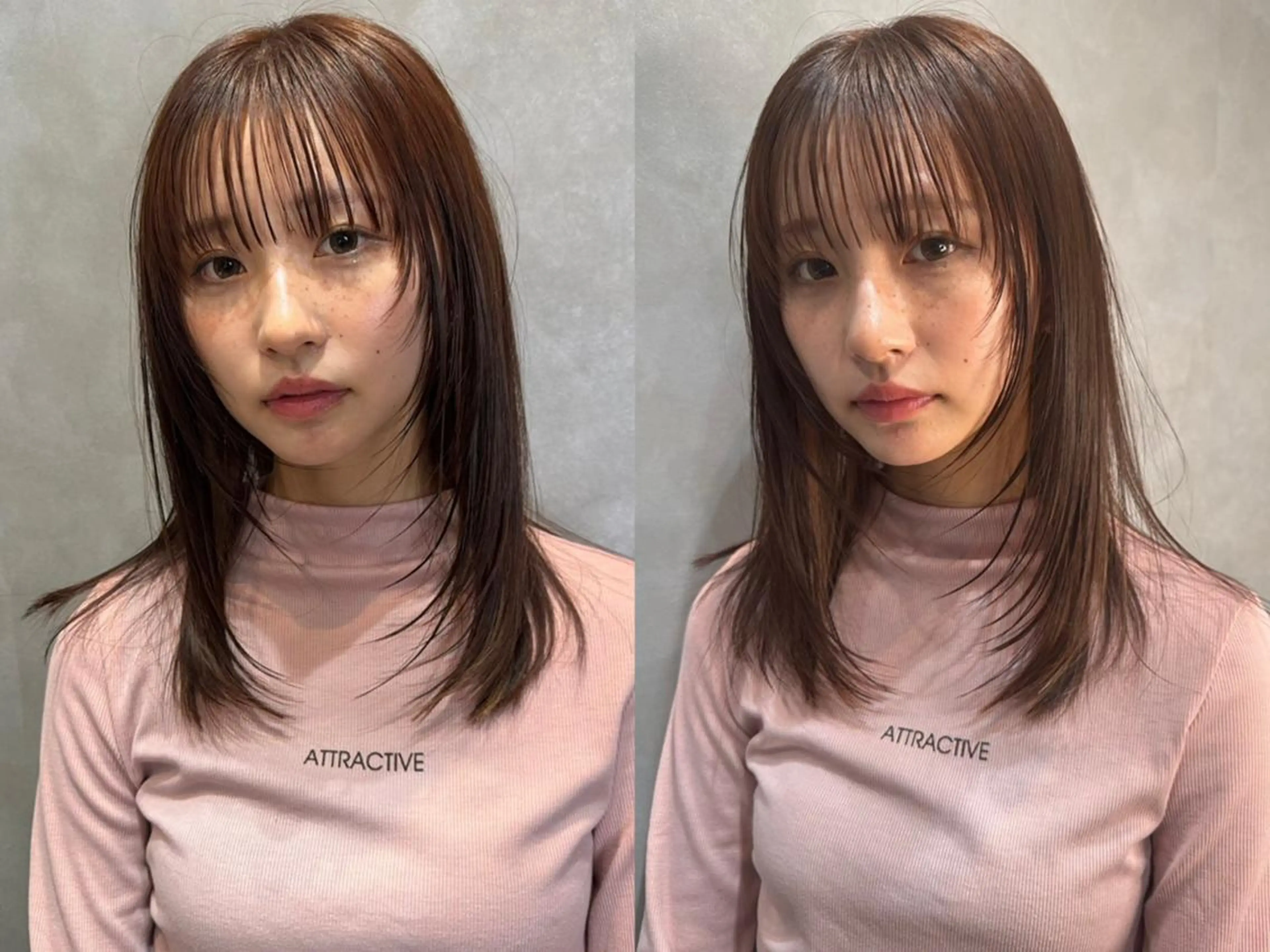 セミロング 外国人風カラー ハイライト 髪質改善 似合わせカット トリートメント カット トリートメント BUCKS【天王寺】 バックス【駅30秒】のヘアスタイル