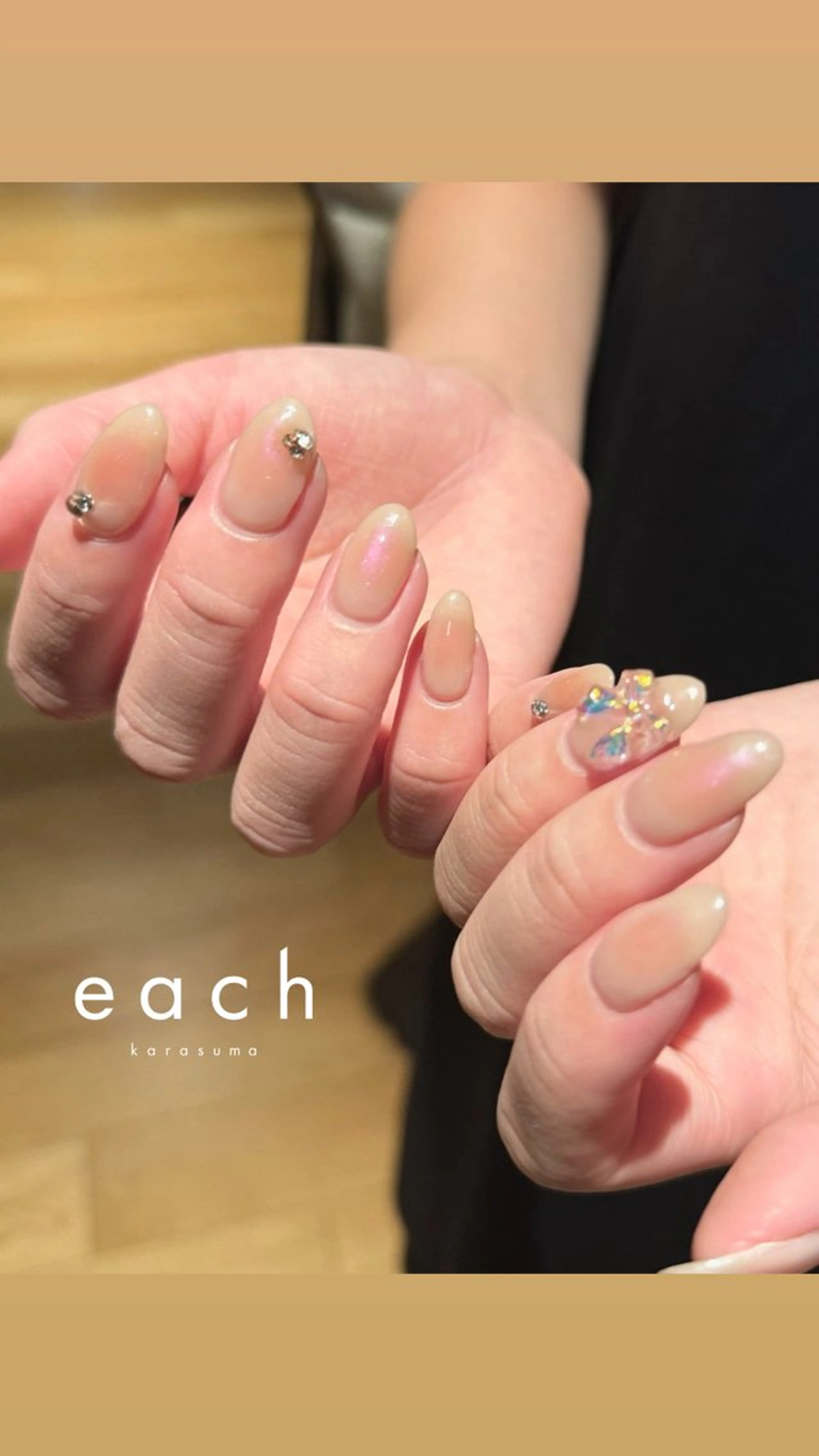 ネイル チークネイル ハンドネイル each kiyokaのネイルデザイン