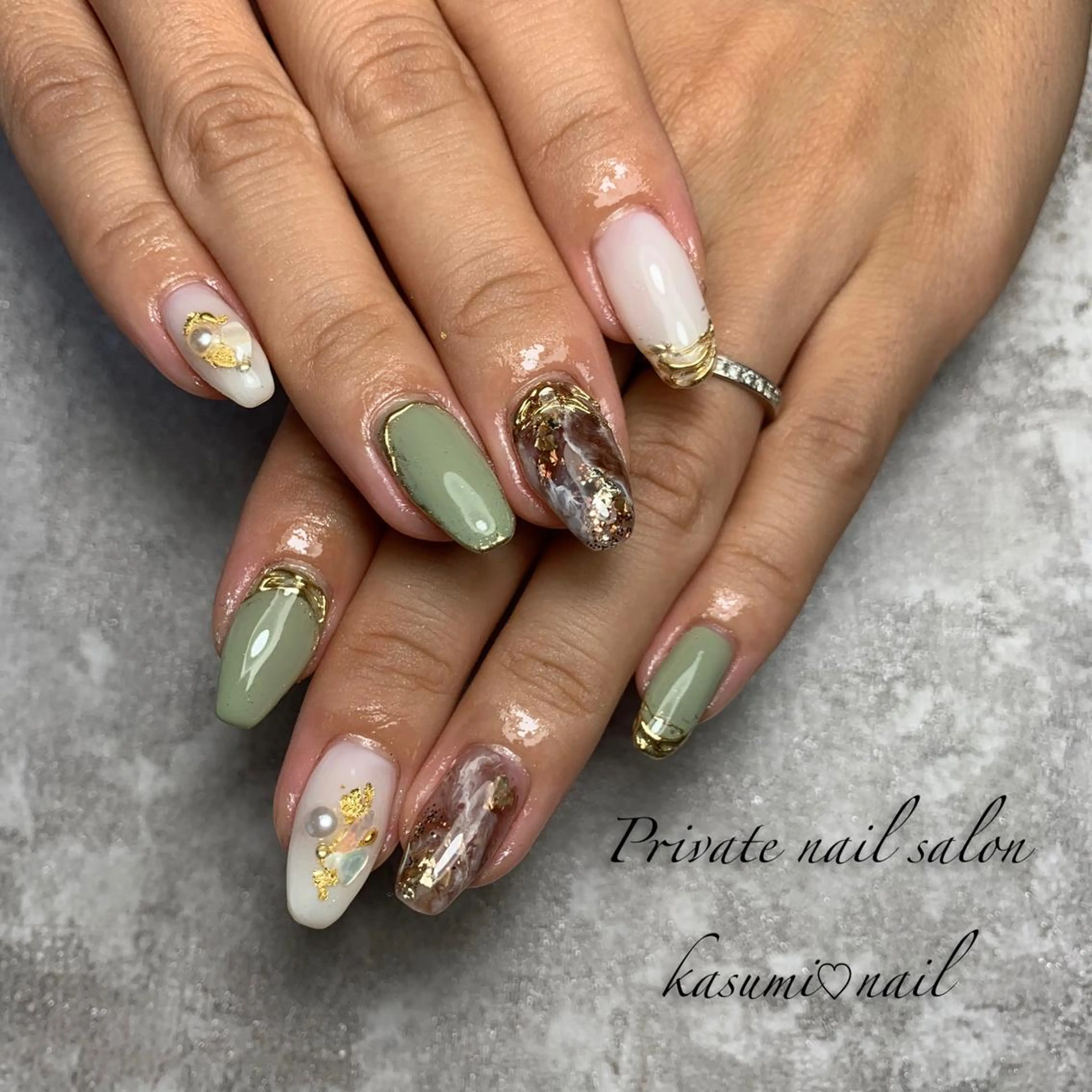 ネイル マグネットネイル ミラーネイル ニュアンスネイル 冬ネイル KASUMI♡ Nailのネイルデザイン