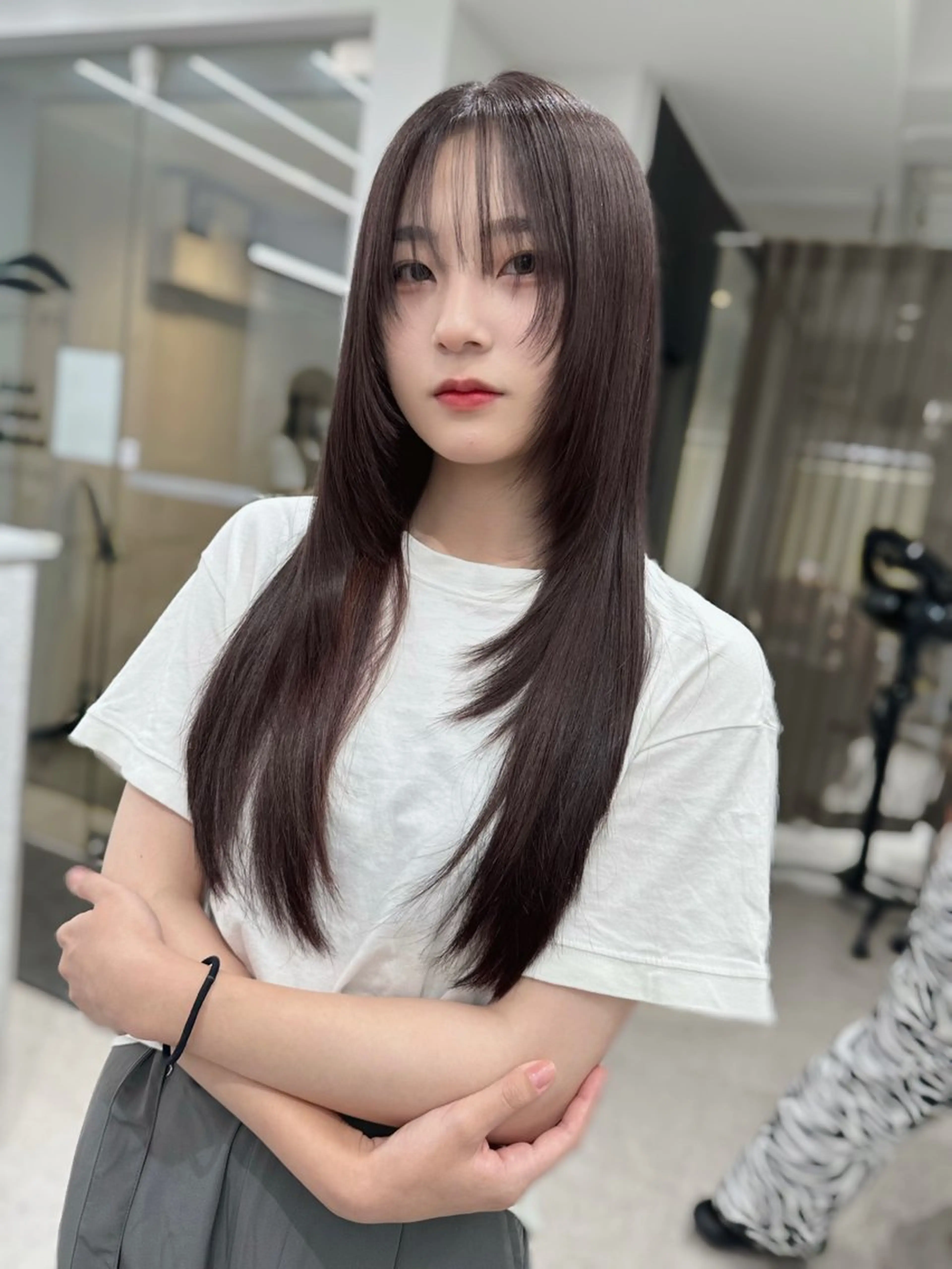 ロング カット ヘアカラー トリートメント 京都レイヤーカット/ 縮毛矯正/羽柴りくのヘアスタイル