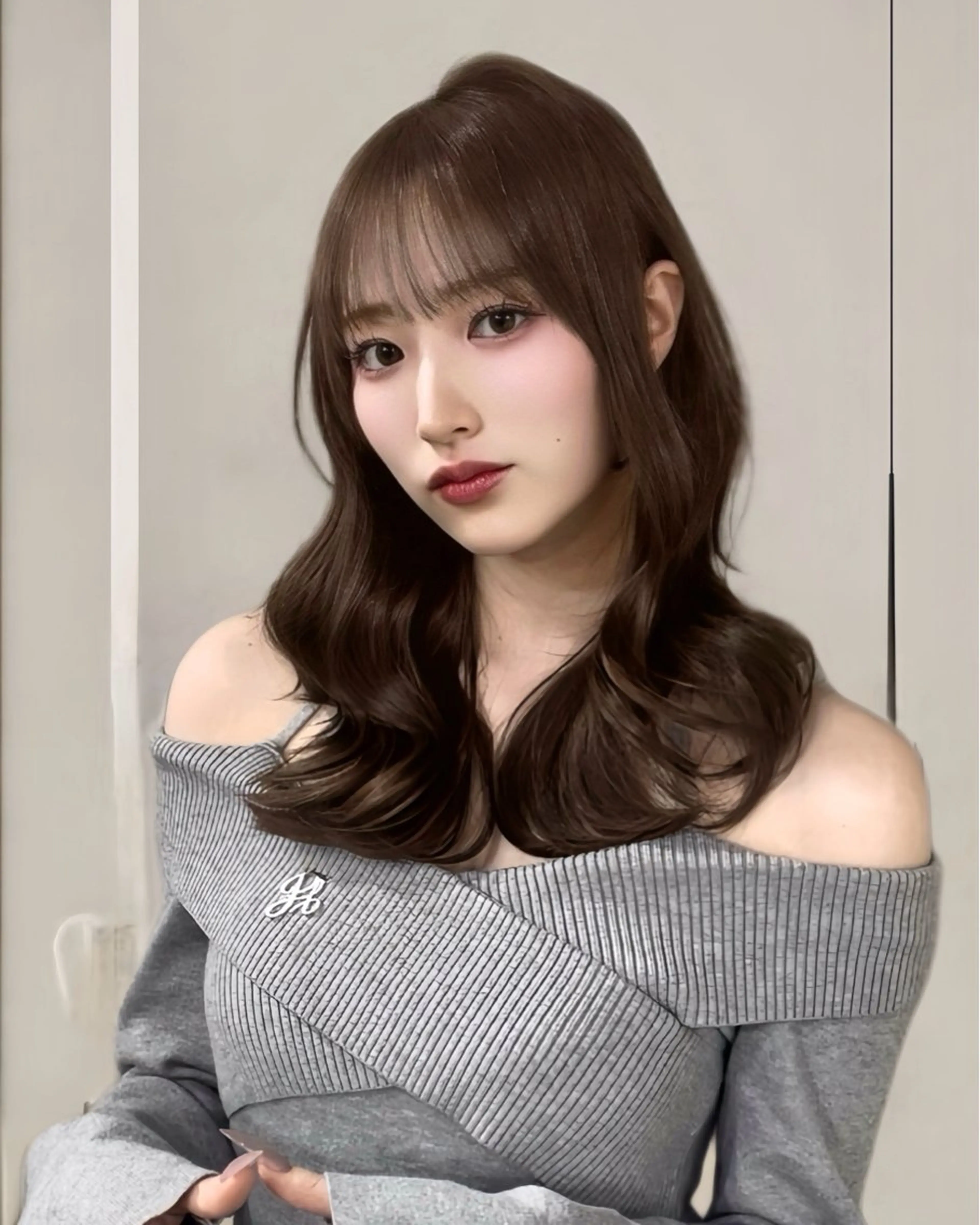 セミロング カラー カット ヘアカラー トリートメント MIRAC所属・Ryoichi⛓️ 韓国ヘア/ハイトーンのヘアスタイル