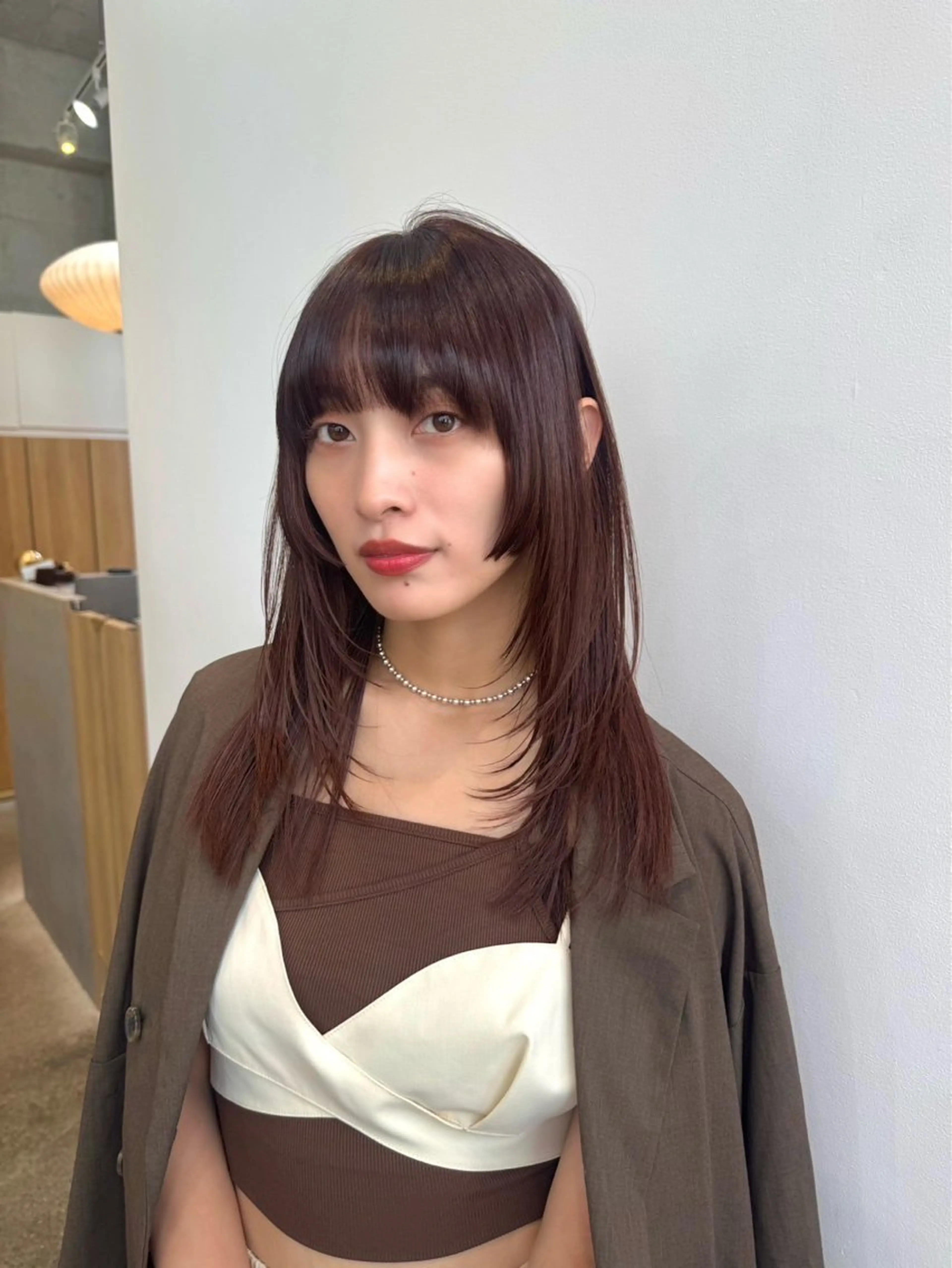 セミロング カラー ヘアカラー 🫧髪質改善/Wカラ ー 暖色 🌸桜🌸のヘアスタイル