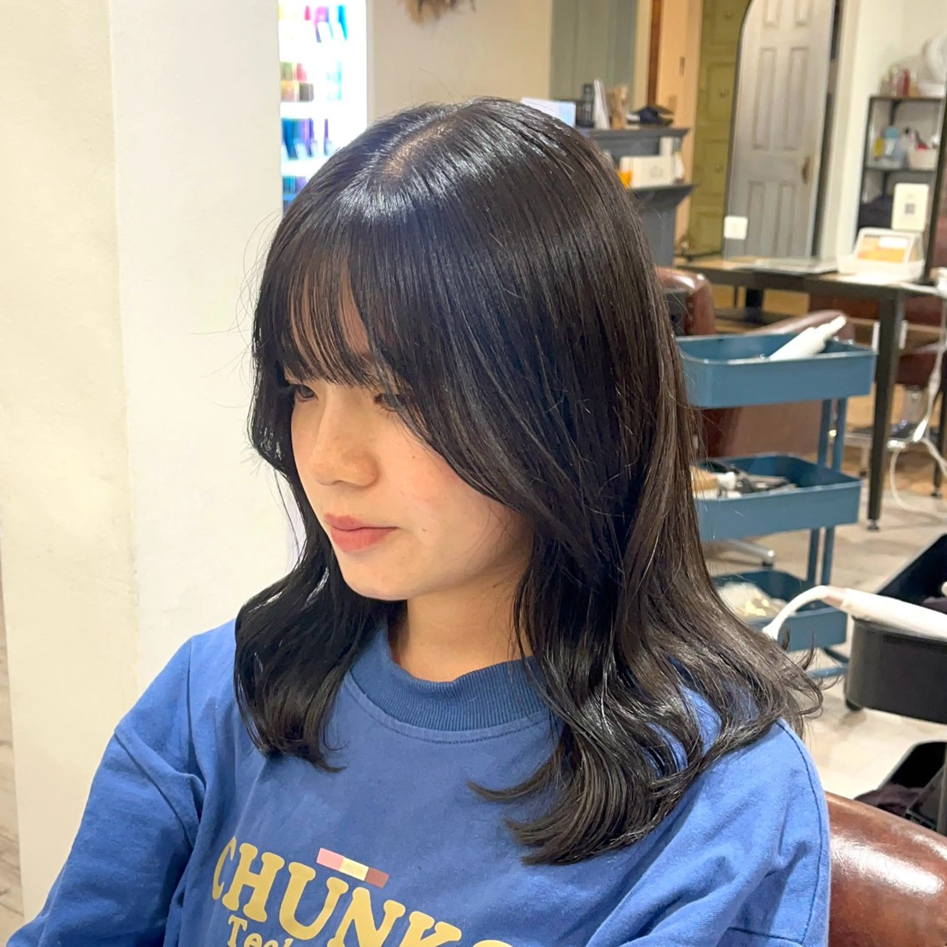 ミディアム カット ヘアカラー 🫧縮毛矯正🫧 yuriのヘアスタイル