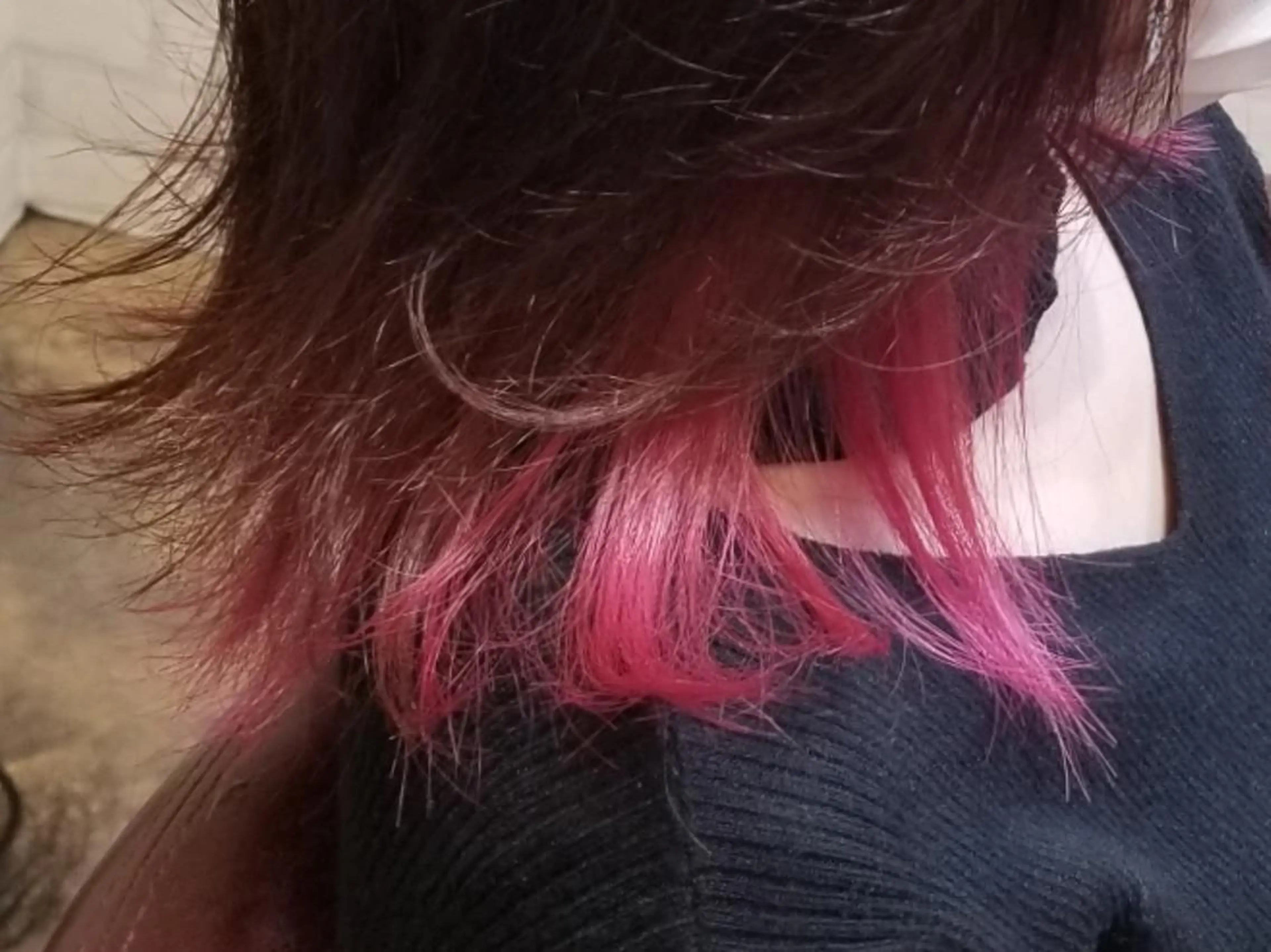 裾カラーのみ（裾ブリーチ一回裾のみイルミナカラー）の写真