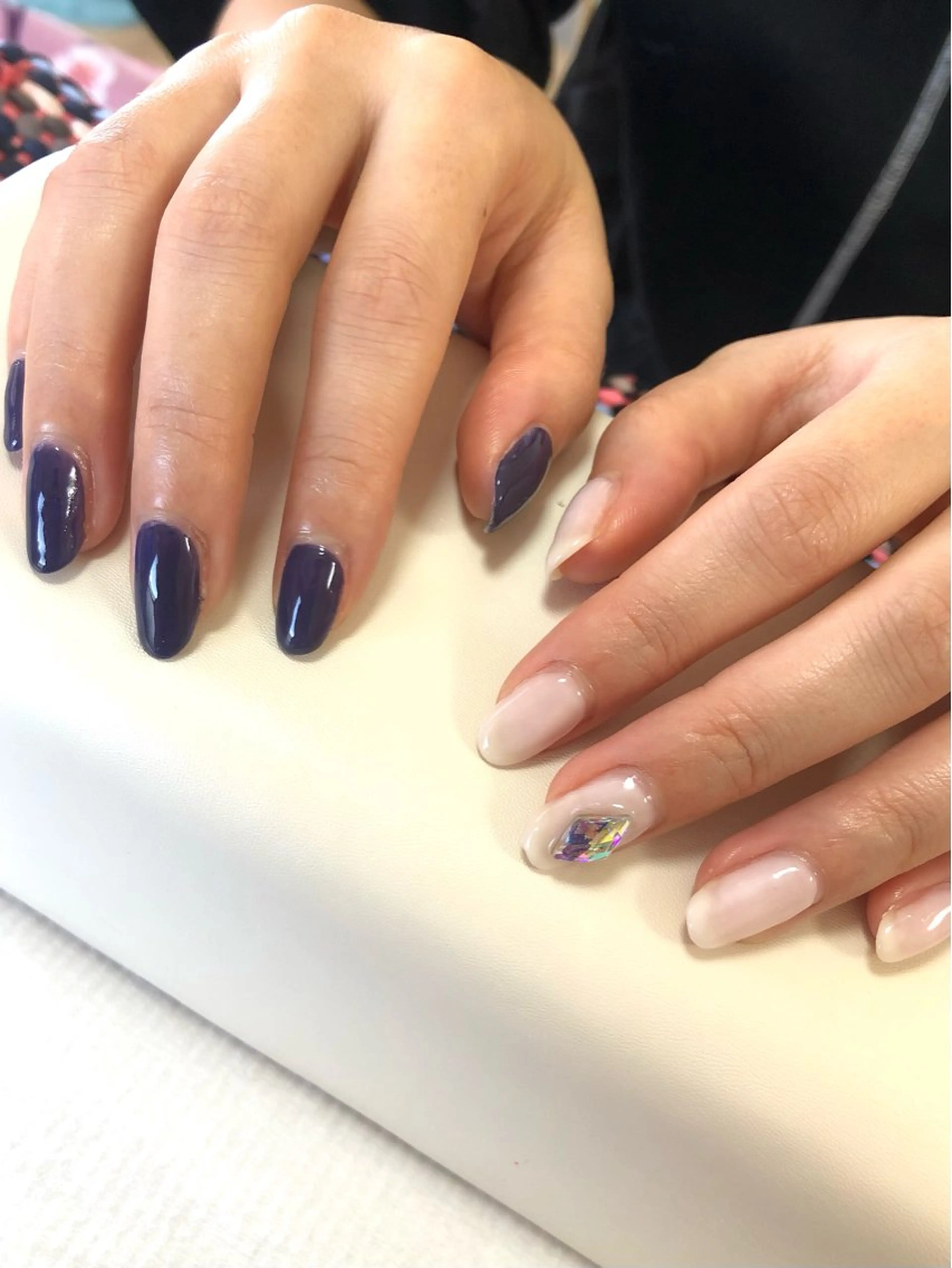 ネイル ネイビー ホワイト ハンドネイル meeho所属・salon *meehoのネイルデザイン