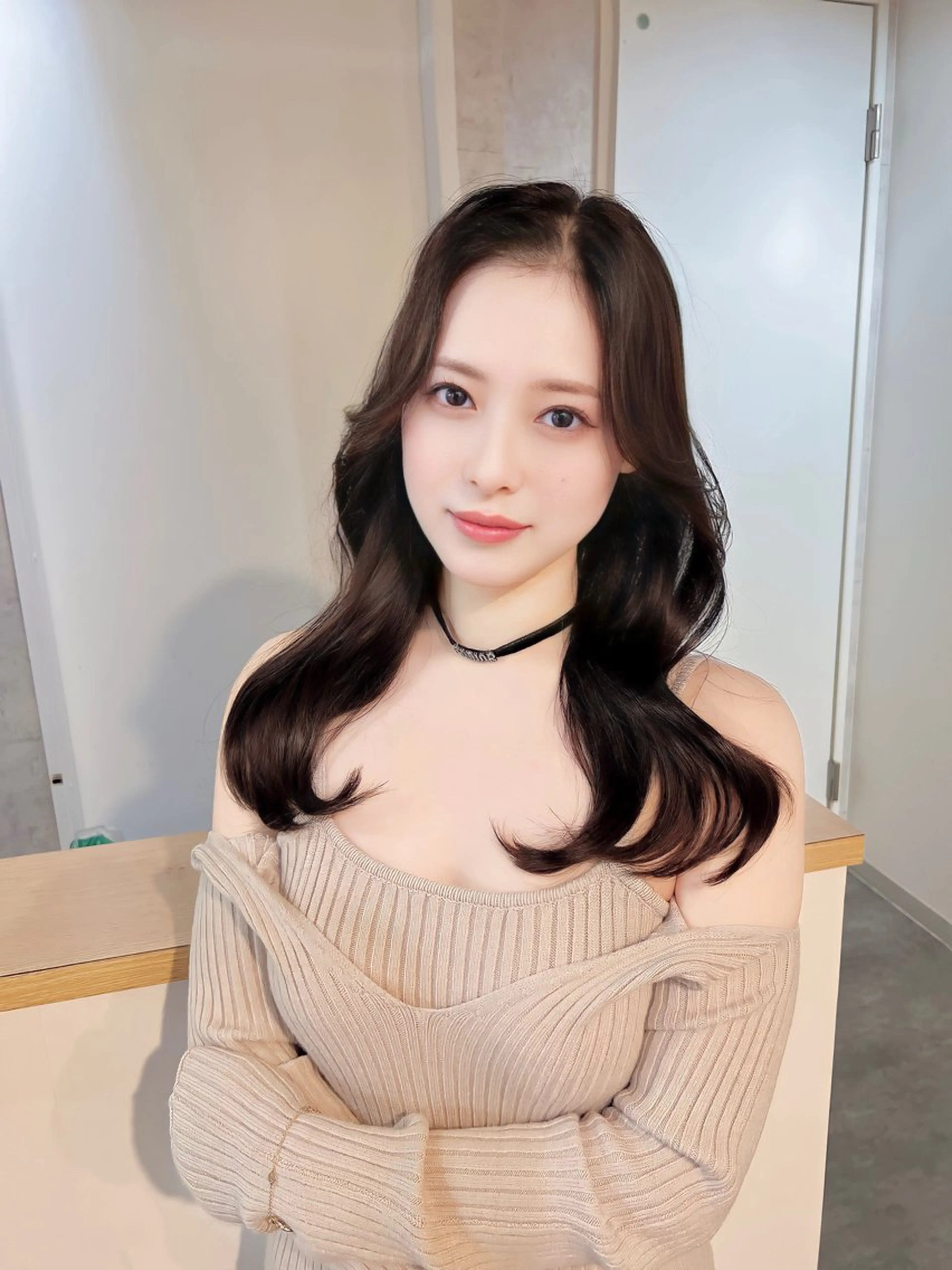 ロング カラー ヘアアレンジ カット ヘアカラー トリートメント ヘッドスパ ヘアセット 韓国レイヤー/ 顔周り💕田中将吾のヘアスタイル