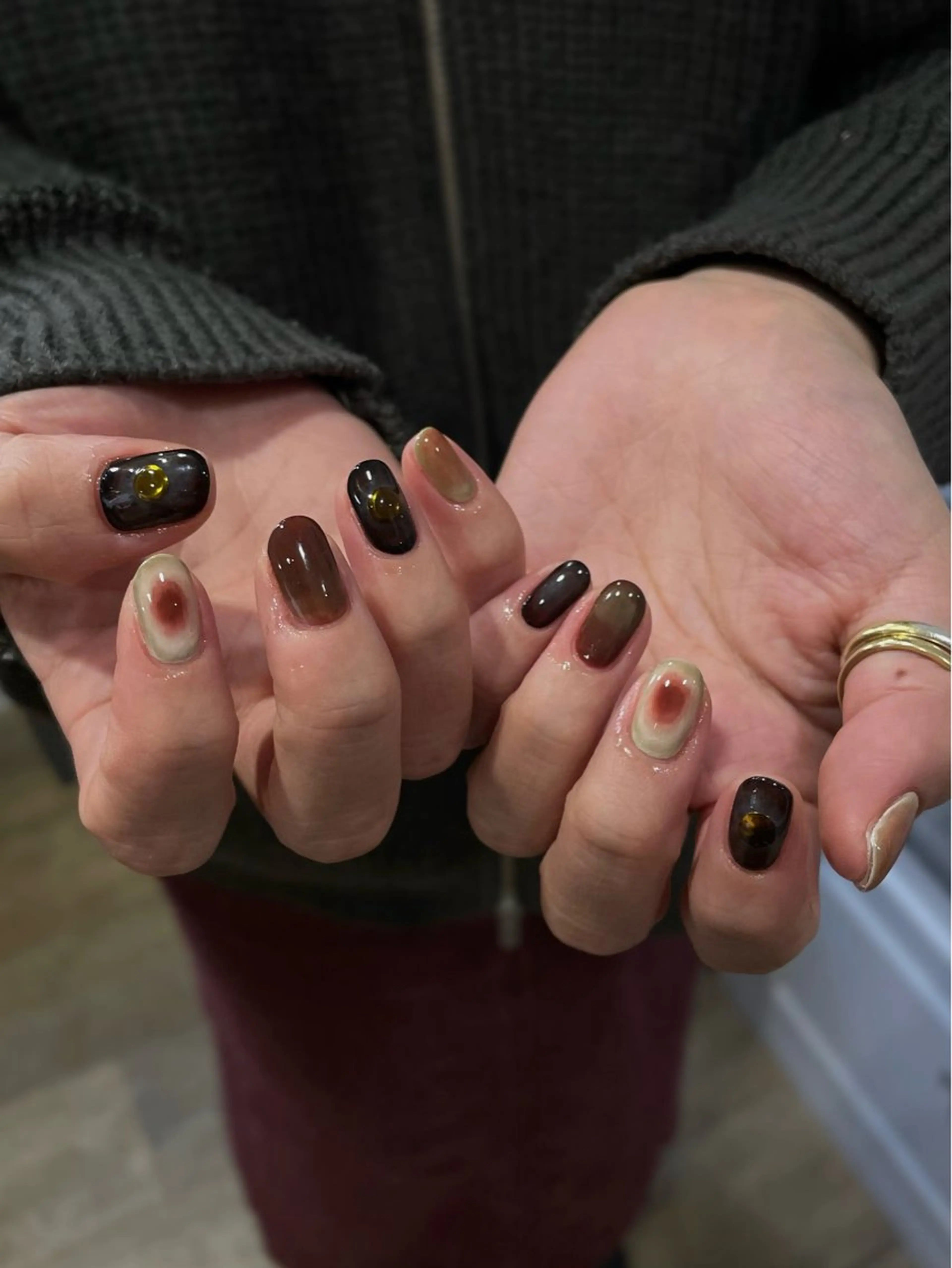 ネイル アートネイル ジェルネイル ニュアンスネイル パラジェル ハンドネイル F room 表参道のネイルデザイン