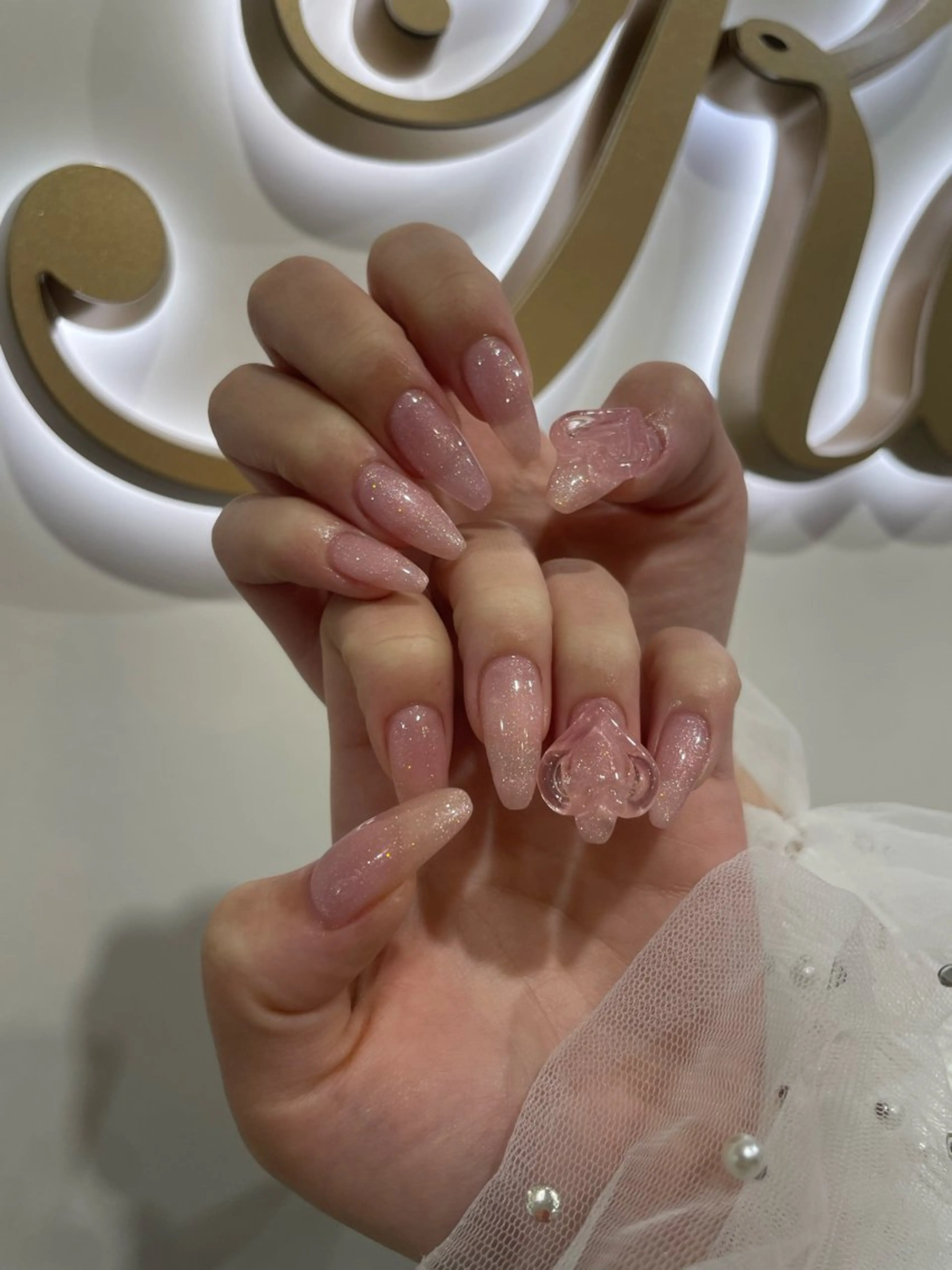 ネイル グラデーション ラメ(グリッター) ラメグラデーション ワンカラーネイル Raviy大阪店所属・Himeka⟡ jr.nailistのネイルデザイン