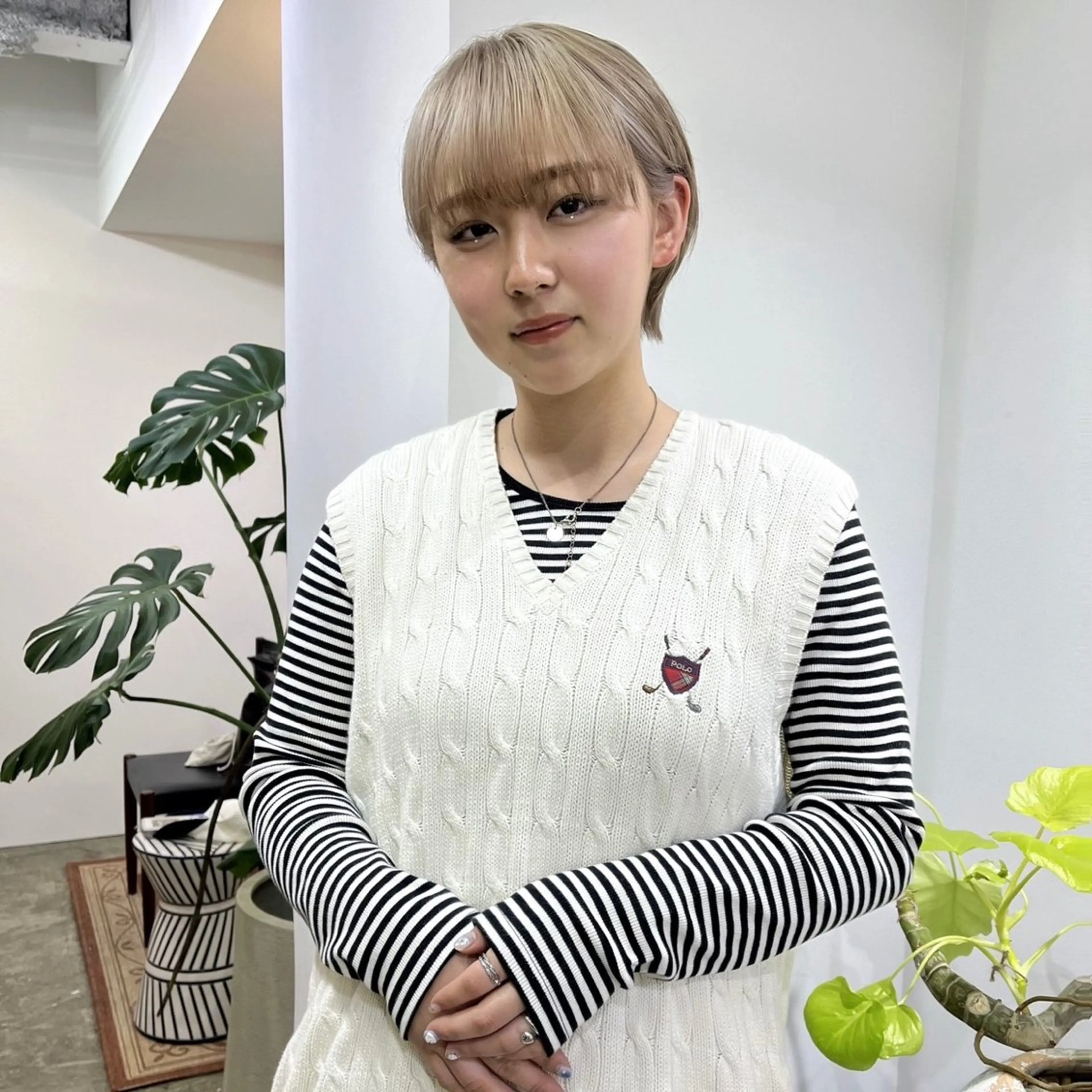 ショート カラー ハイトーン/心斎橋/ honomiのヘアスタイル