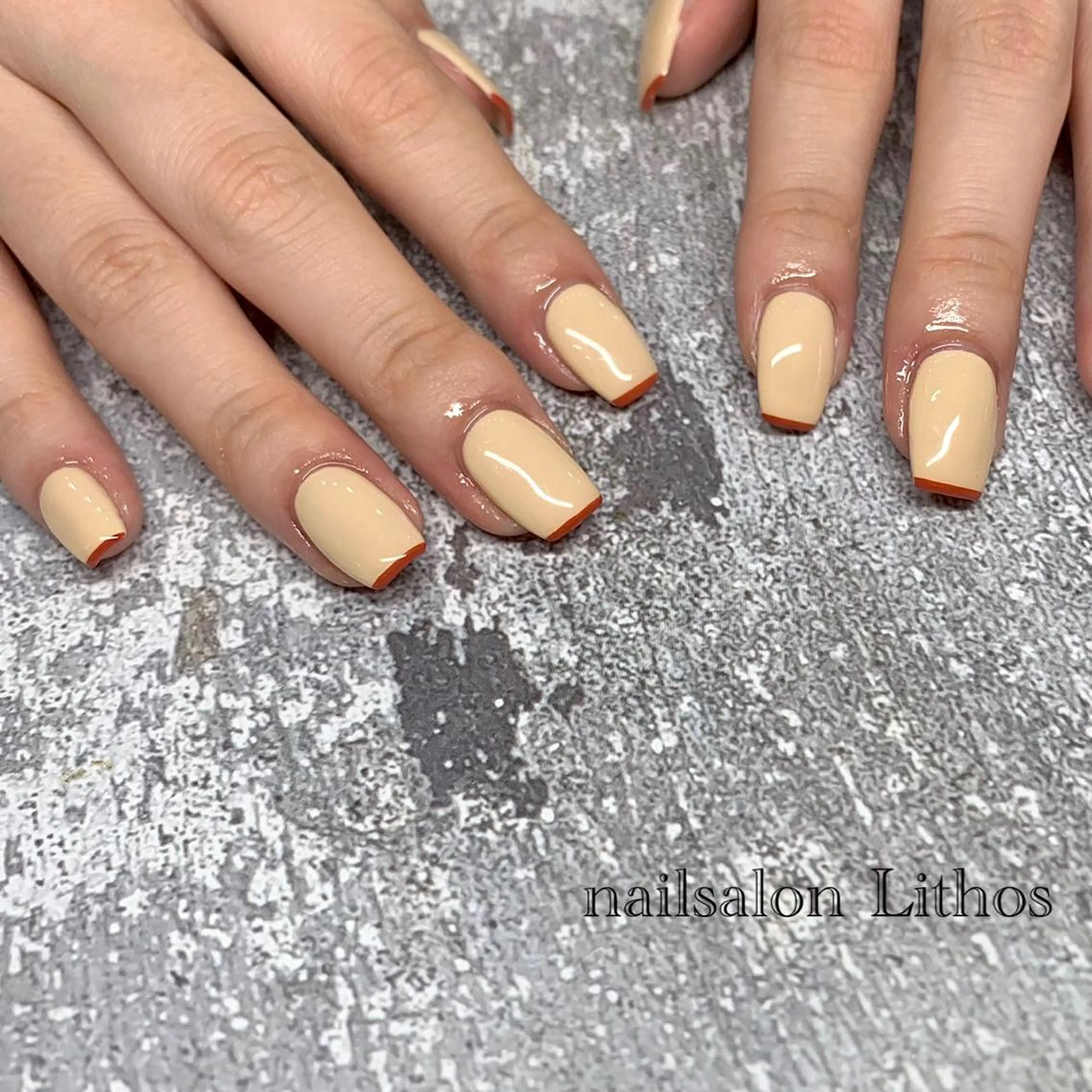 ネイル アートネイル フレンチネイル 韓国ネイル オフィスネイル シンプルネイル ハンドネイル nailsalon Lithos所属・nailsalon Recontreのネイルデザイン