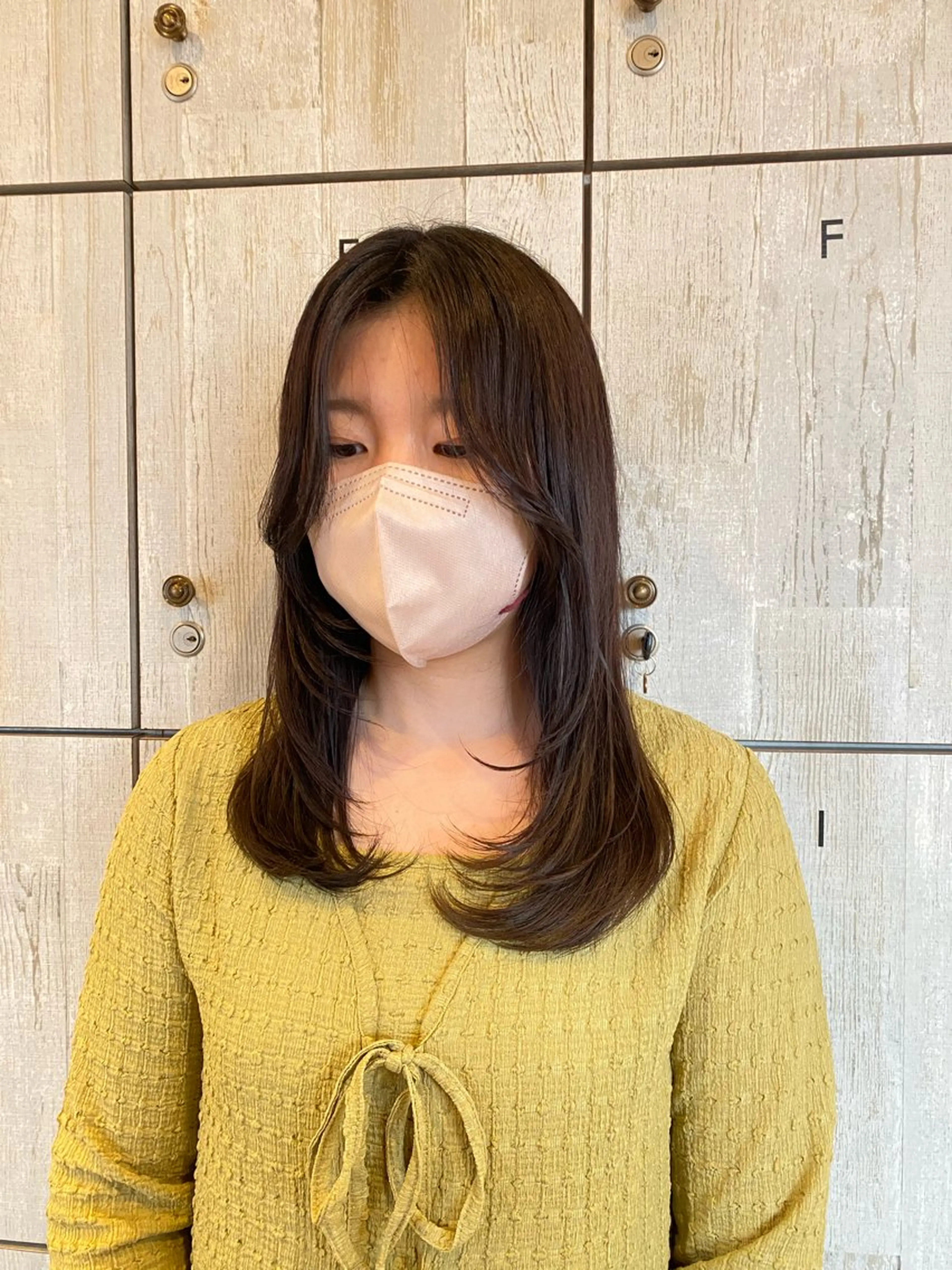 ロング カラー ヘアアレンジ 顔周りカット 韓国風ヘア レイヤーカット ロング ブリーチ/ダブル カラー🧸こころのヘアスタイル