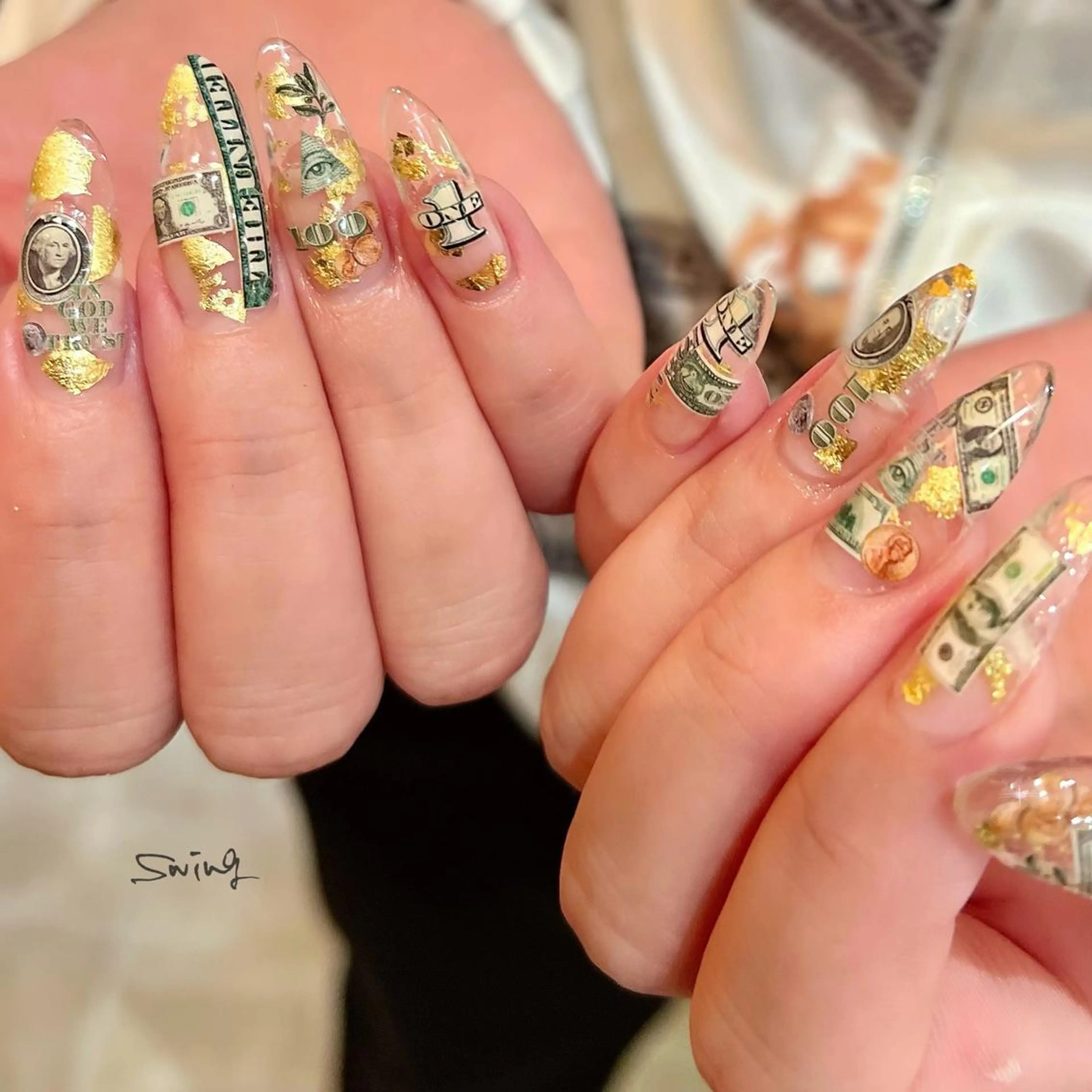 ネイル 長さ出し ジェルネイル SWING Nail Salon所属・Yoshida Takakoのネイルデザイン