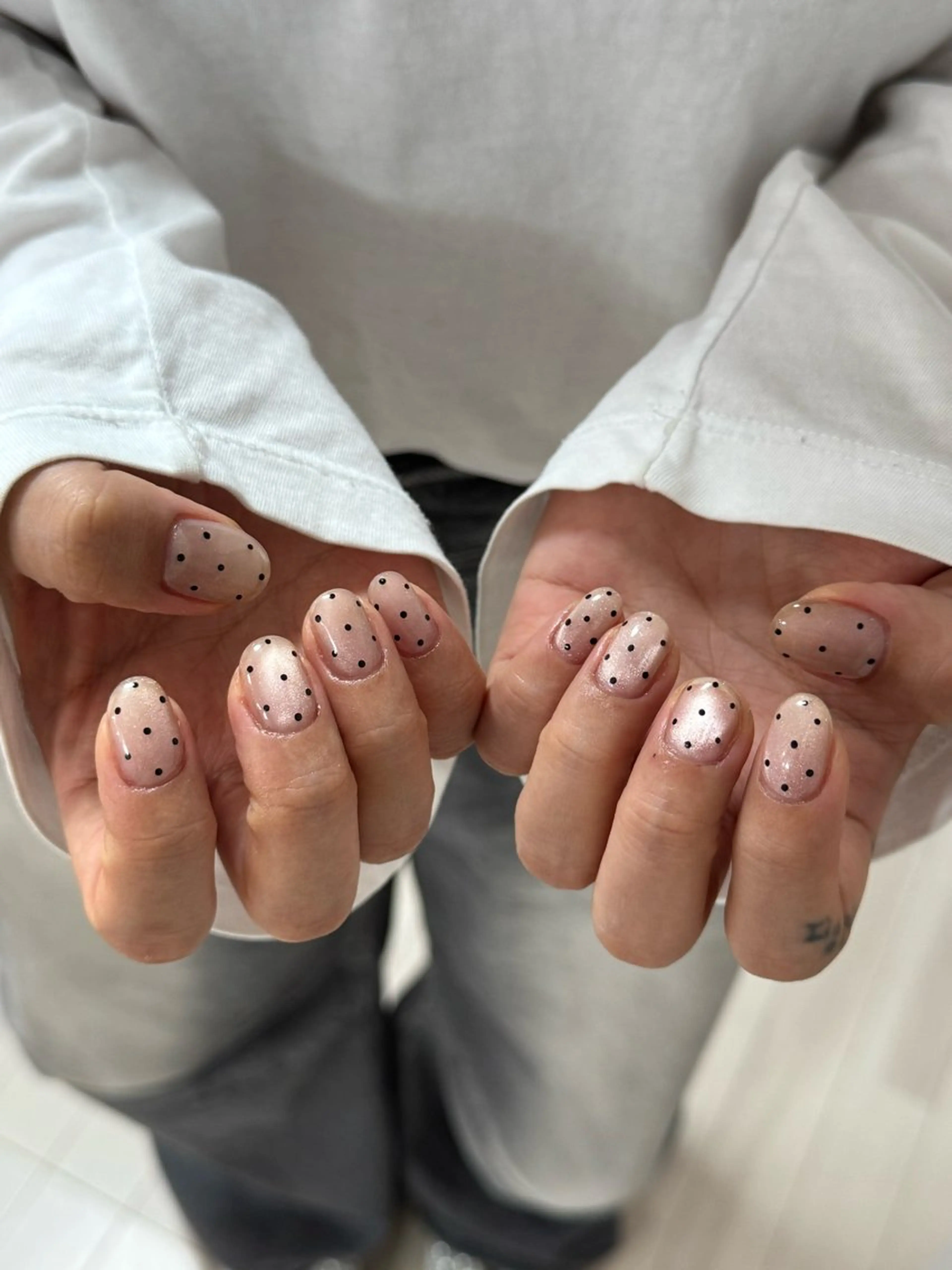 ネイル アートネイル オーロラネイル チークネイル フレンチネイル ガラスフレンチ ハンドネイル 🎀🎀YooLi Nail Salonのネイルデザイン