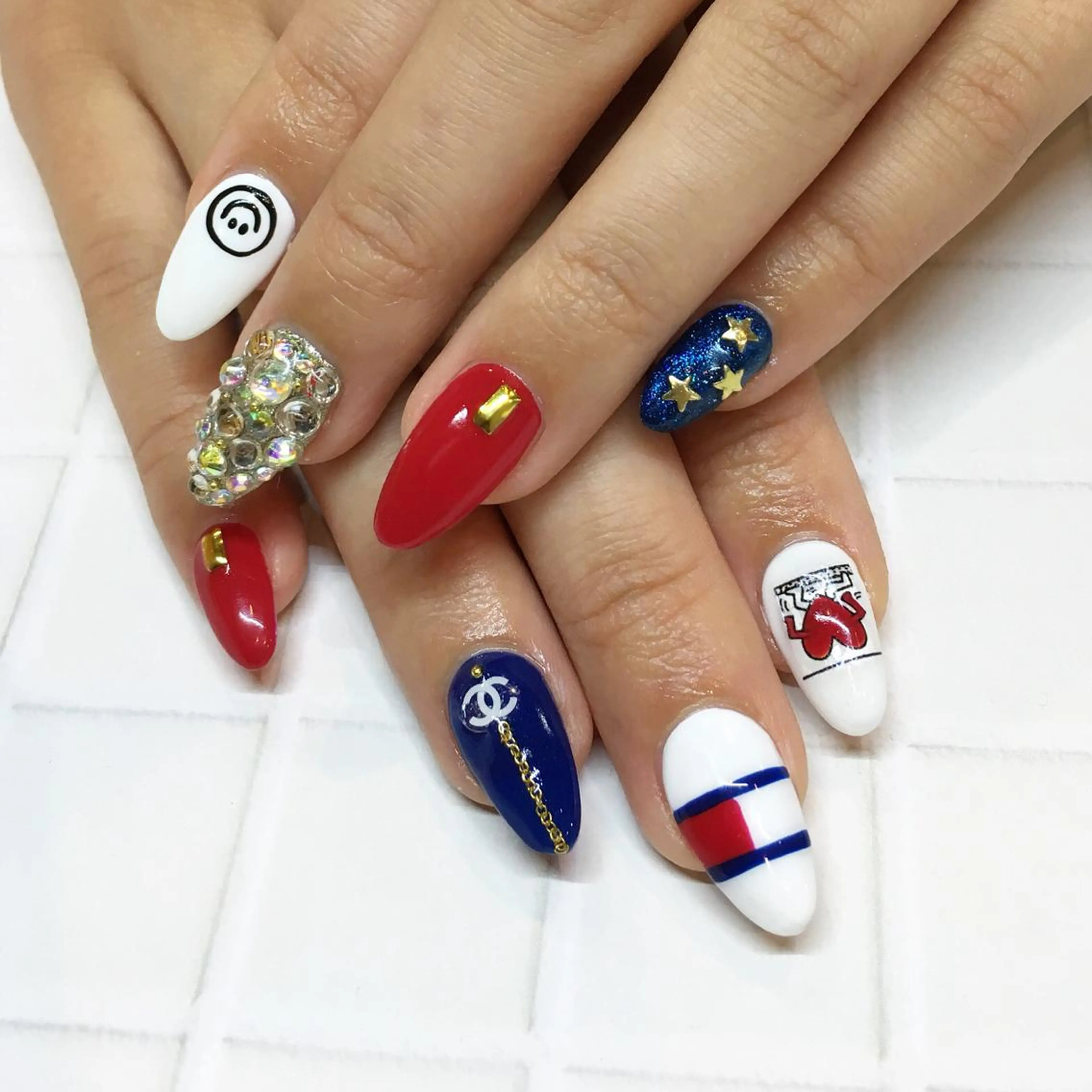 ネイル ハート 持ち込み スカルプネイル ハンドネイル nail salon Soeurのネイルデザイン