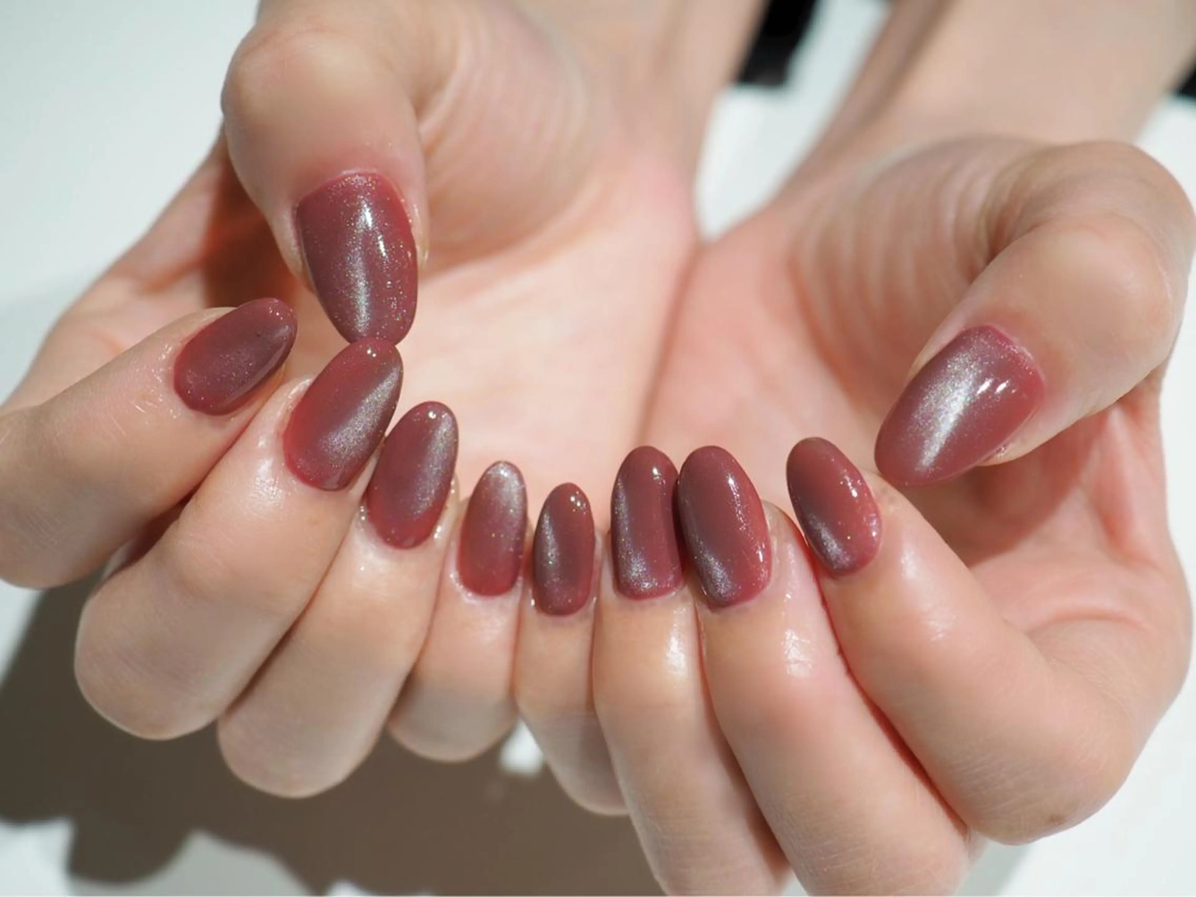 ロング ネイル ロング ロングネイル マグネットネイル ワンカラーネイル ハンドネイル 三原 裕紀のマツエク・マツパデザイン