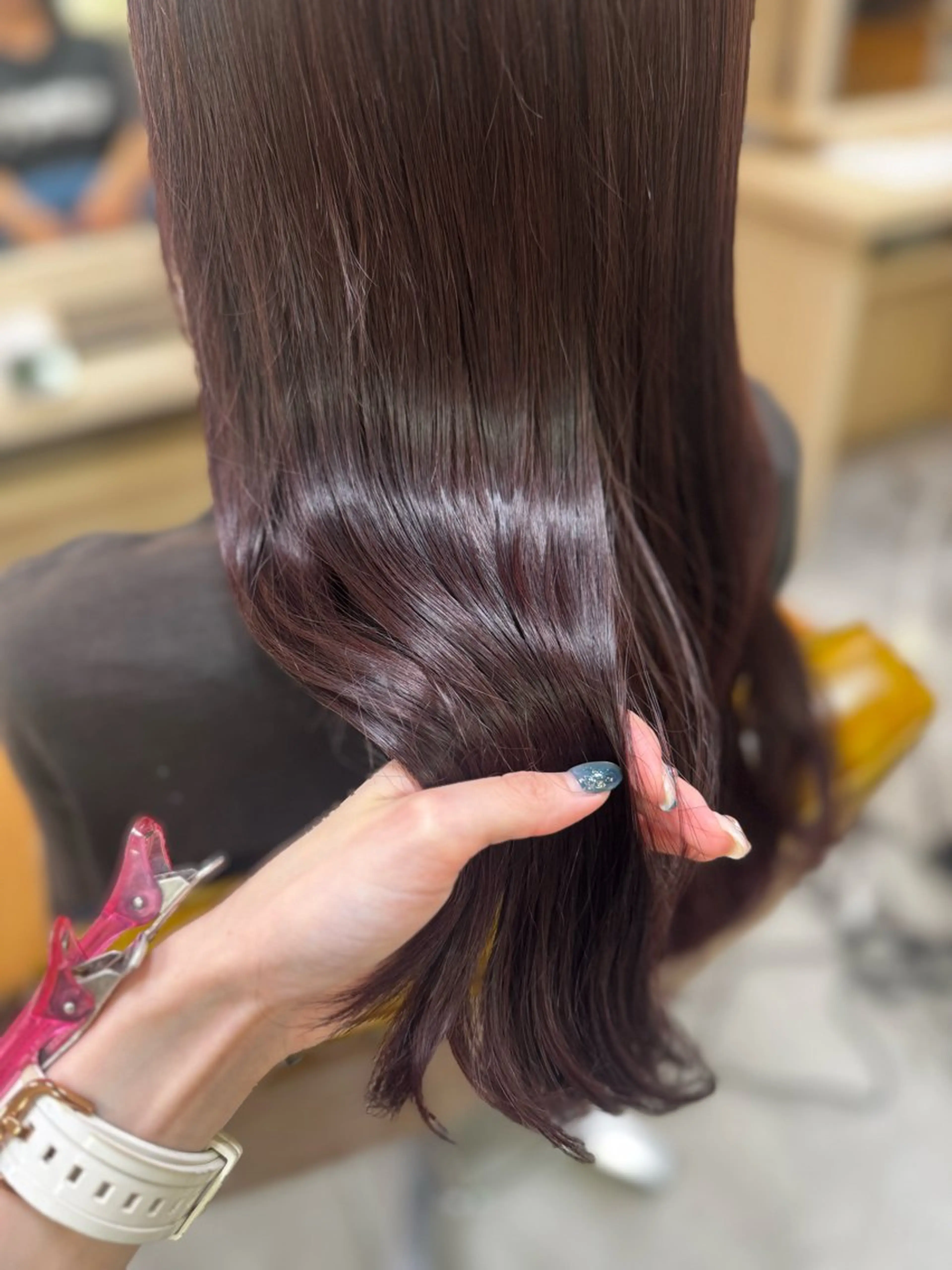 セミロング カラー ブラウンカラー レッドカラー レッドブラウン カット ヘアカラー ヘッドスパ 金山/レイヤー カット/Hikariのヘアスタイル