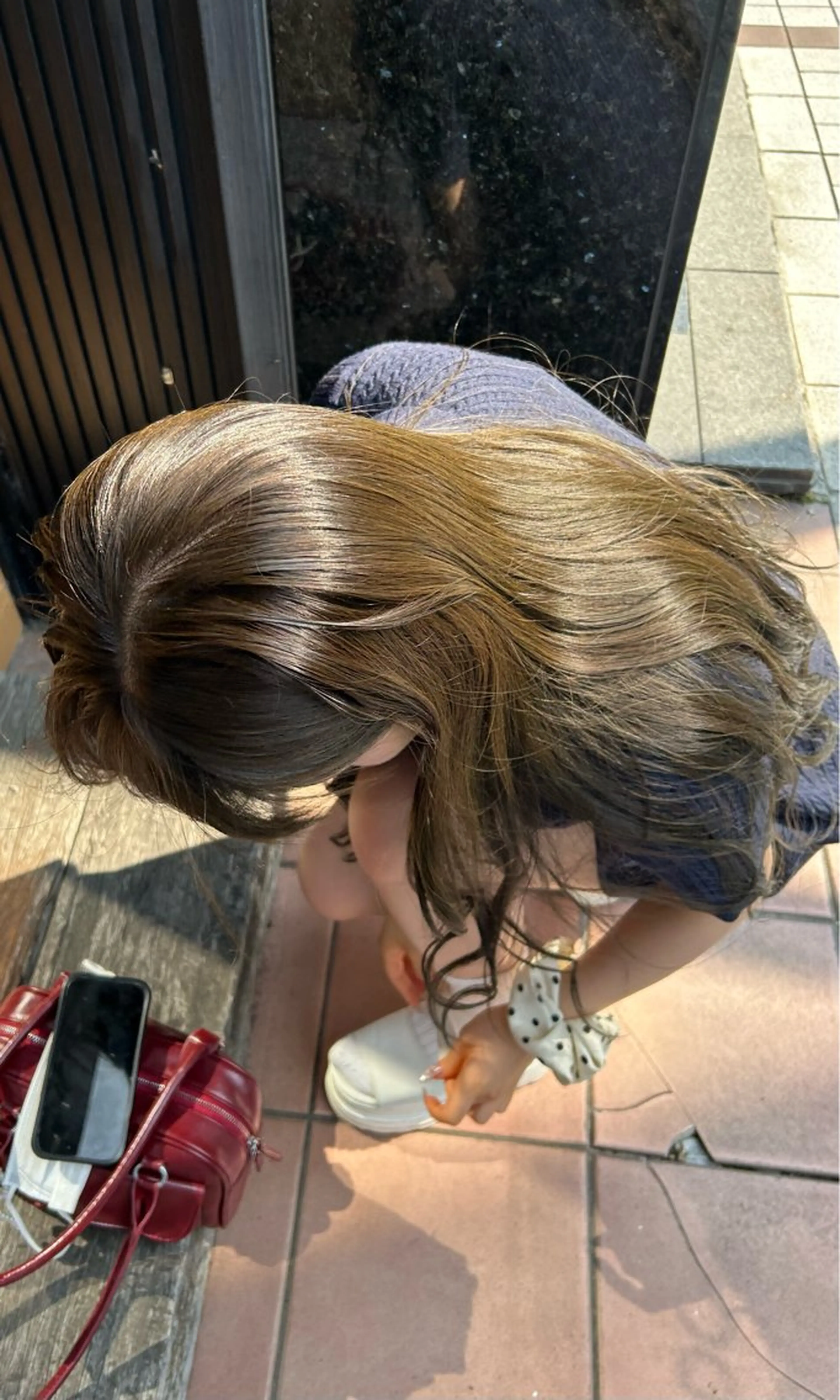 ロング カラー ベージュカラー ブリーチ 透明感カラー ダブルカラー ブリーチなしカラー ヘアカラー IO【イオ】ブリーチ/ダブルカラー/髪質改善/ケアブリーチ/ハイトーン/長野市/長野駅所属・金澤 希空のヘアスタイル