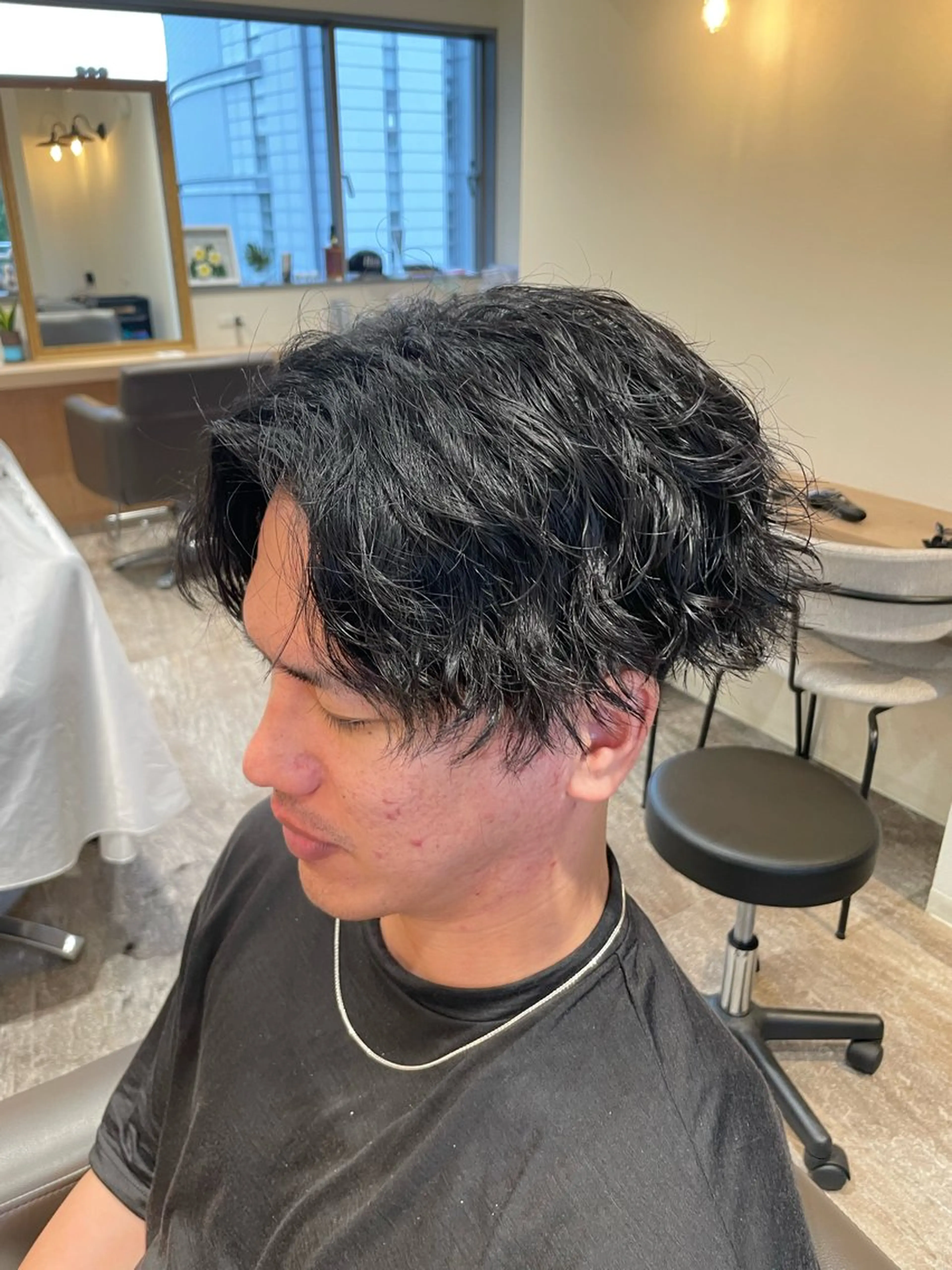 メンズ メンズパーマ カット パーマ 匠メンズショート✖️ アップバングNoroのヘアスタイル