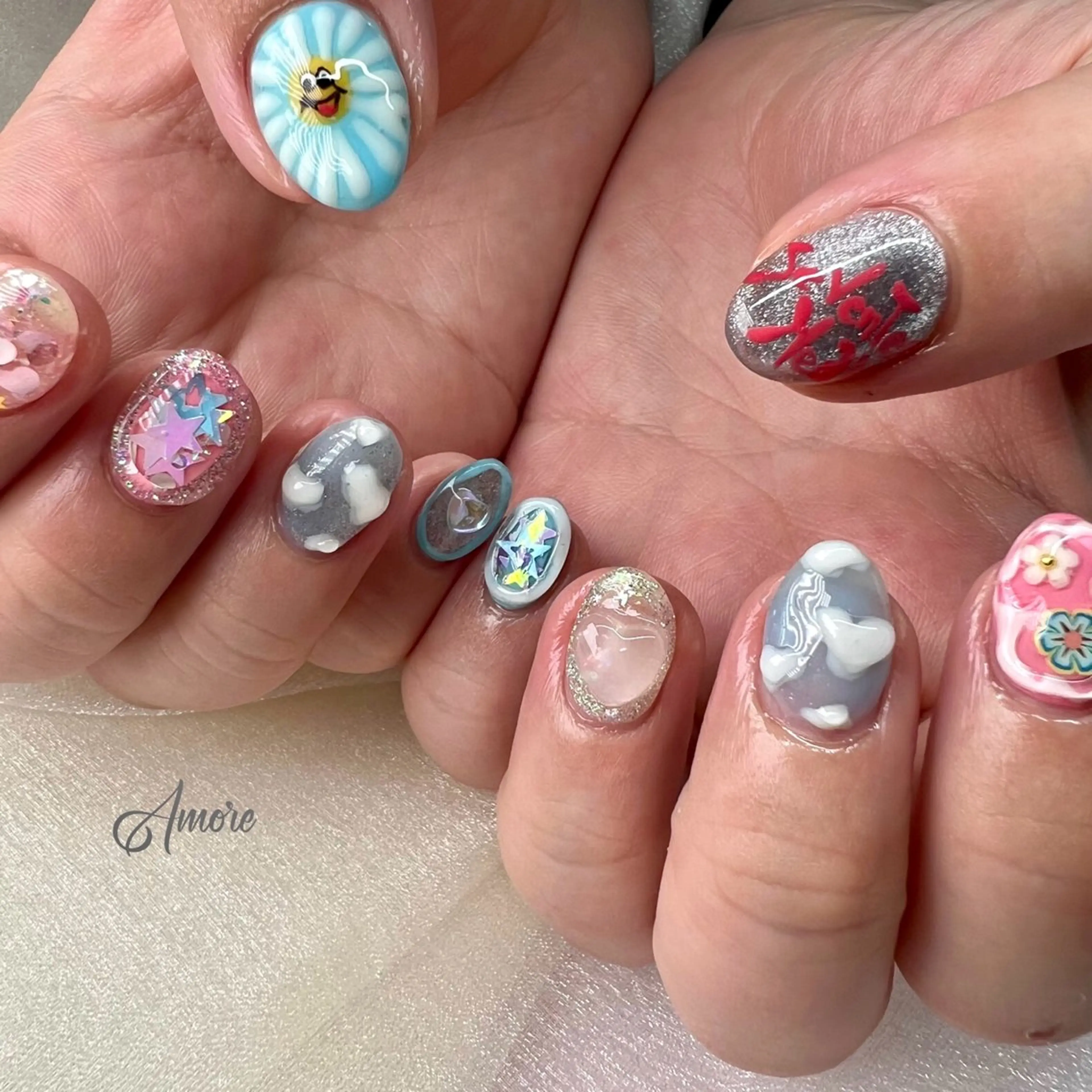 ネイル ジェルネイル 韓国ネイル パラジェル You kyehwaのネイルデザイン