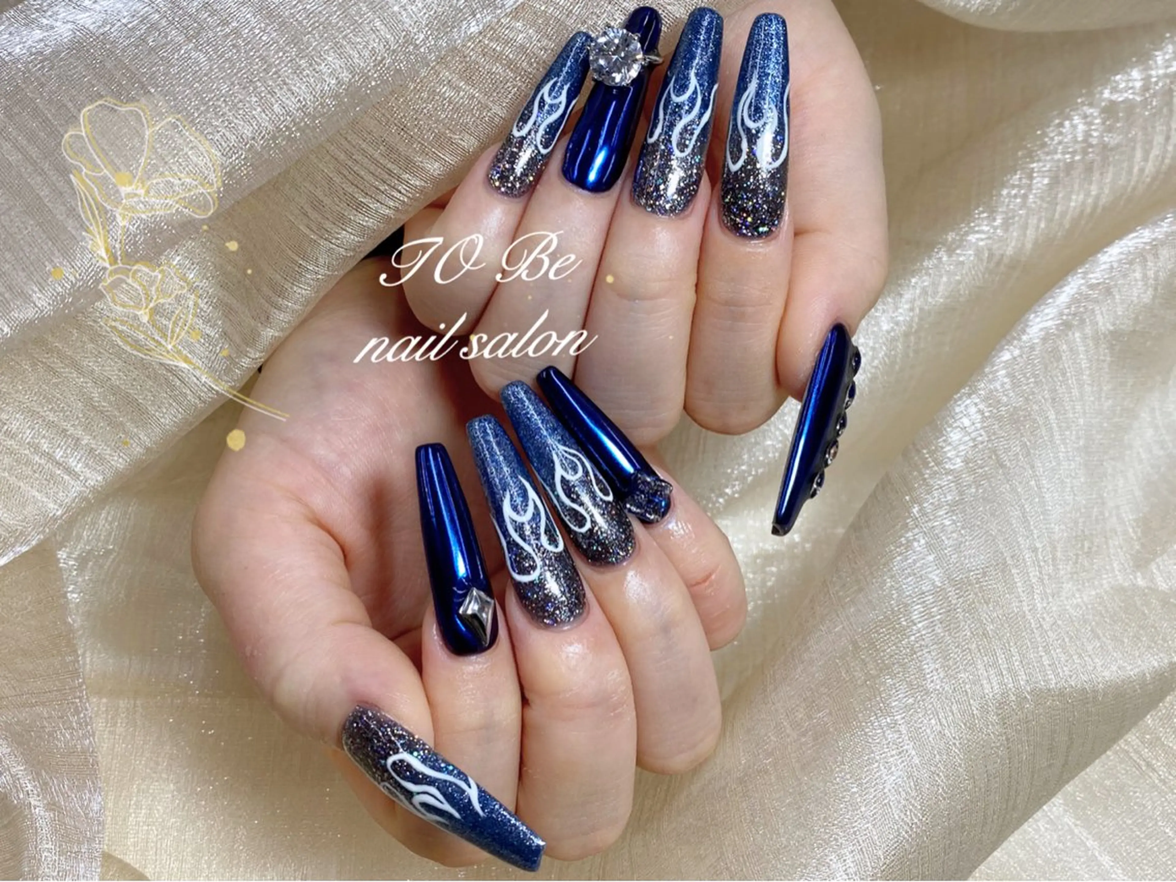 ロング Nail Salon To Be珈月のネイルデザイン