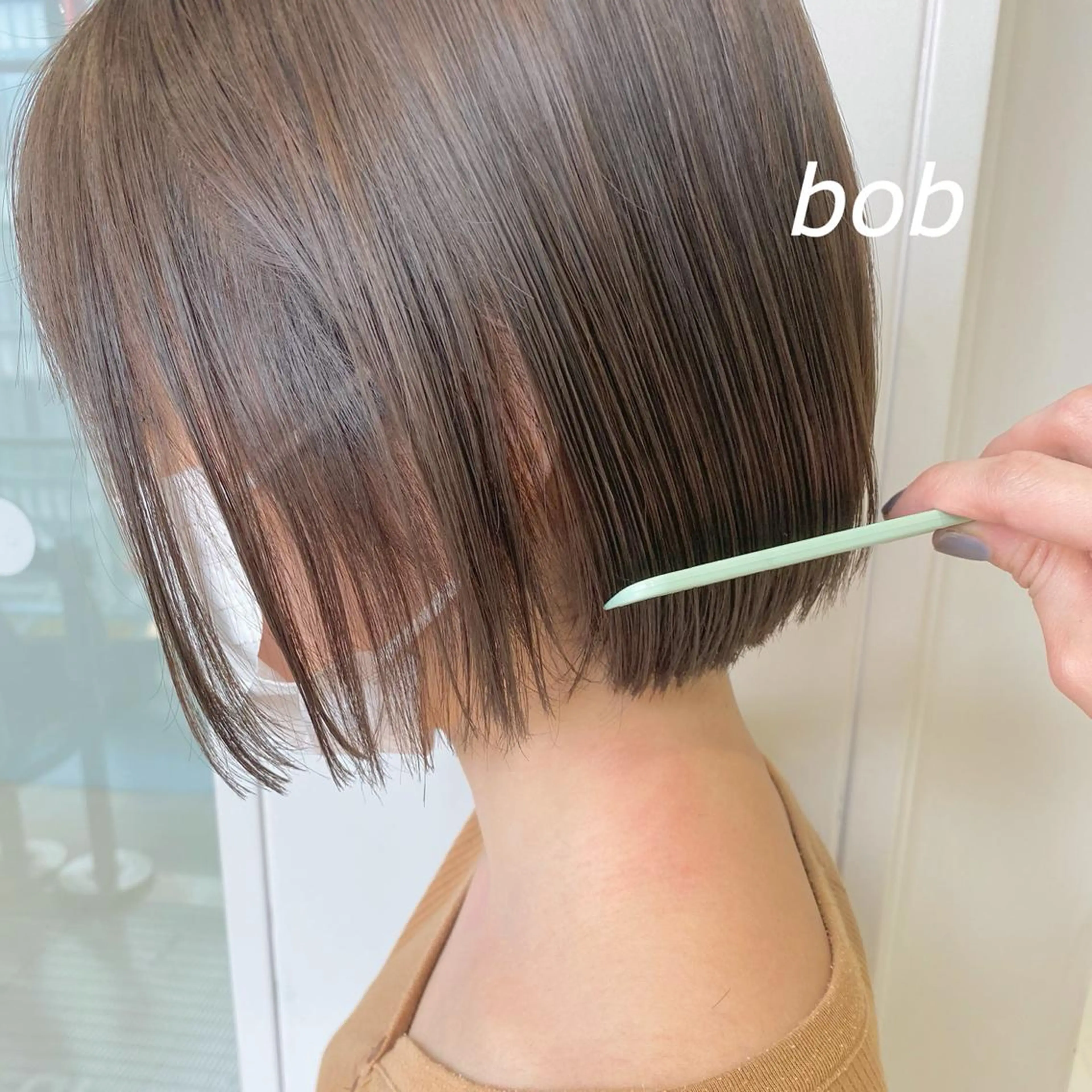 ショート カラー グレージュ オリーブグレージュ オリーブグレー カット ボブ/salut町田 🧡kanaのヘアスタイル