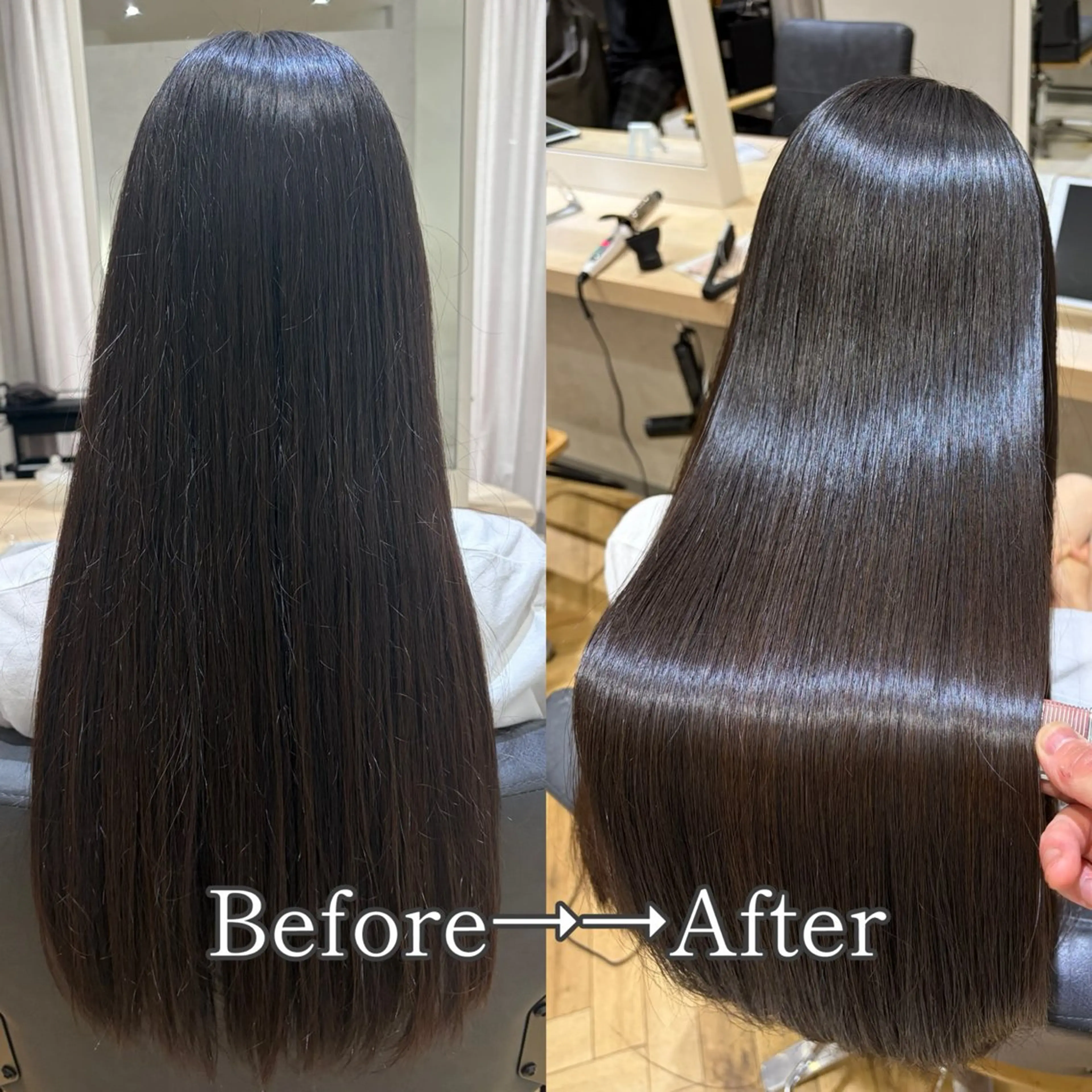 ロング カラー 髪質改善 縮毛矯正 トリートメント カット 縮毛矯正 トリートメント 松田卓也🌟美髪矯正 🌟小顔🌟艶髪のヘアスタイル