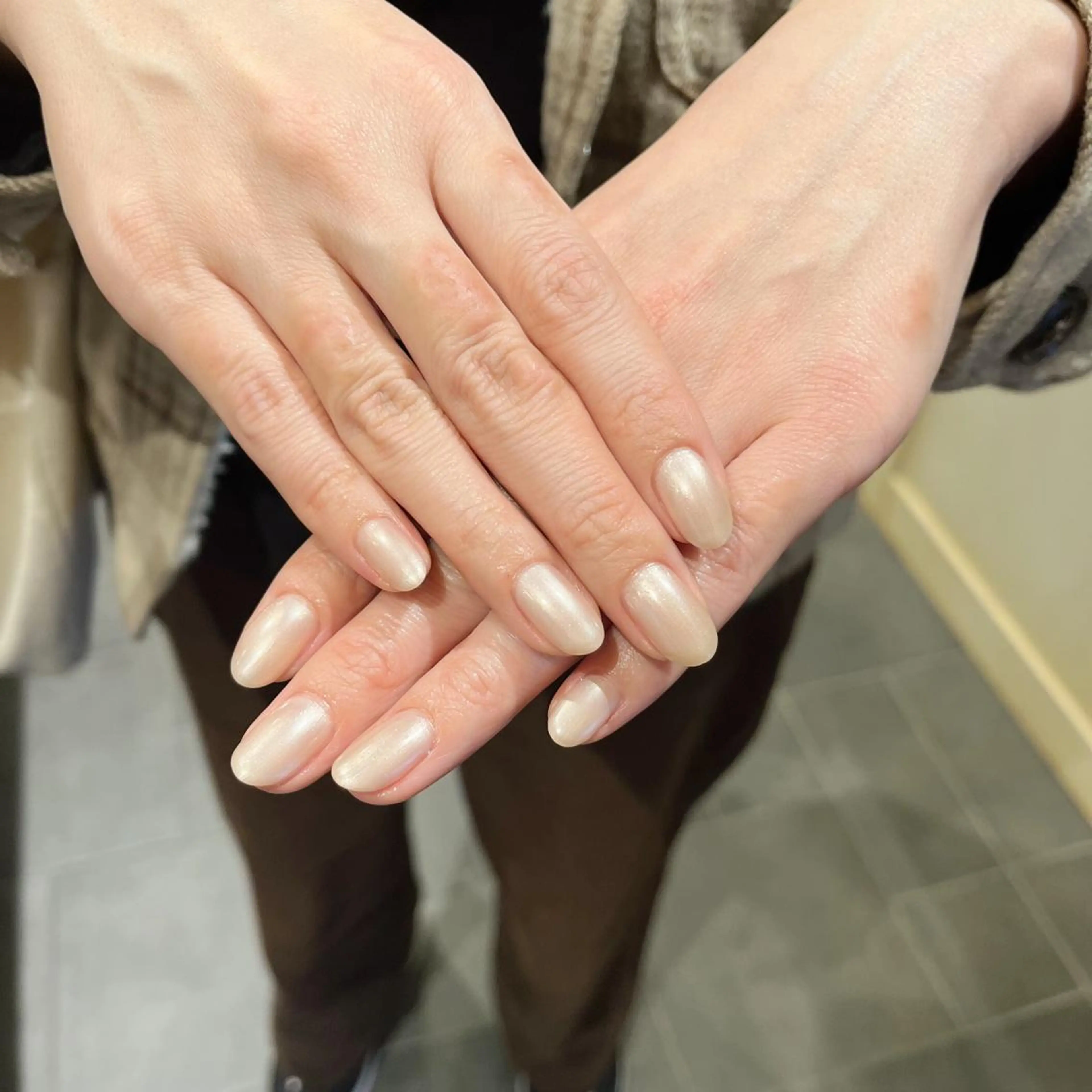 ネイル ジェルネイル ワンカラーネイル パラジェル ハンドネイル 鈴木 里奈のネイルデザイン