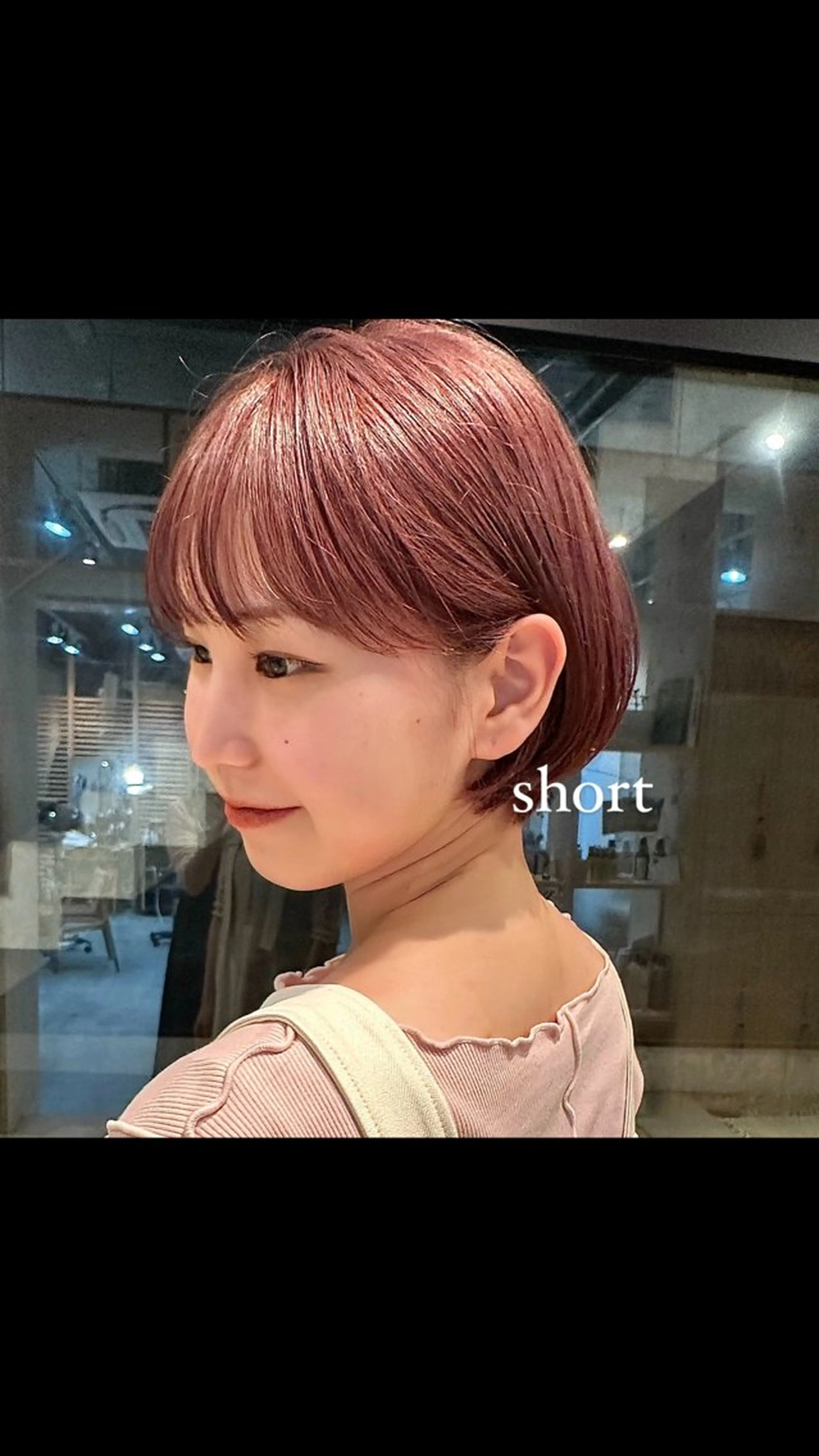 ショート ハンサムショート 丸みショート ショートヘア ボブ/レイヤー/ニュ アンスパーマ/小夏のヘアスタイル