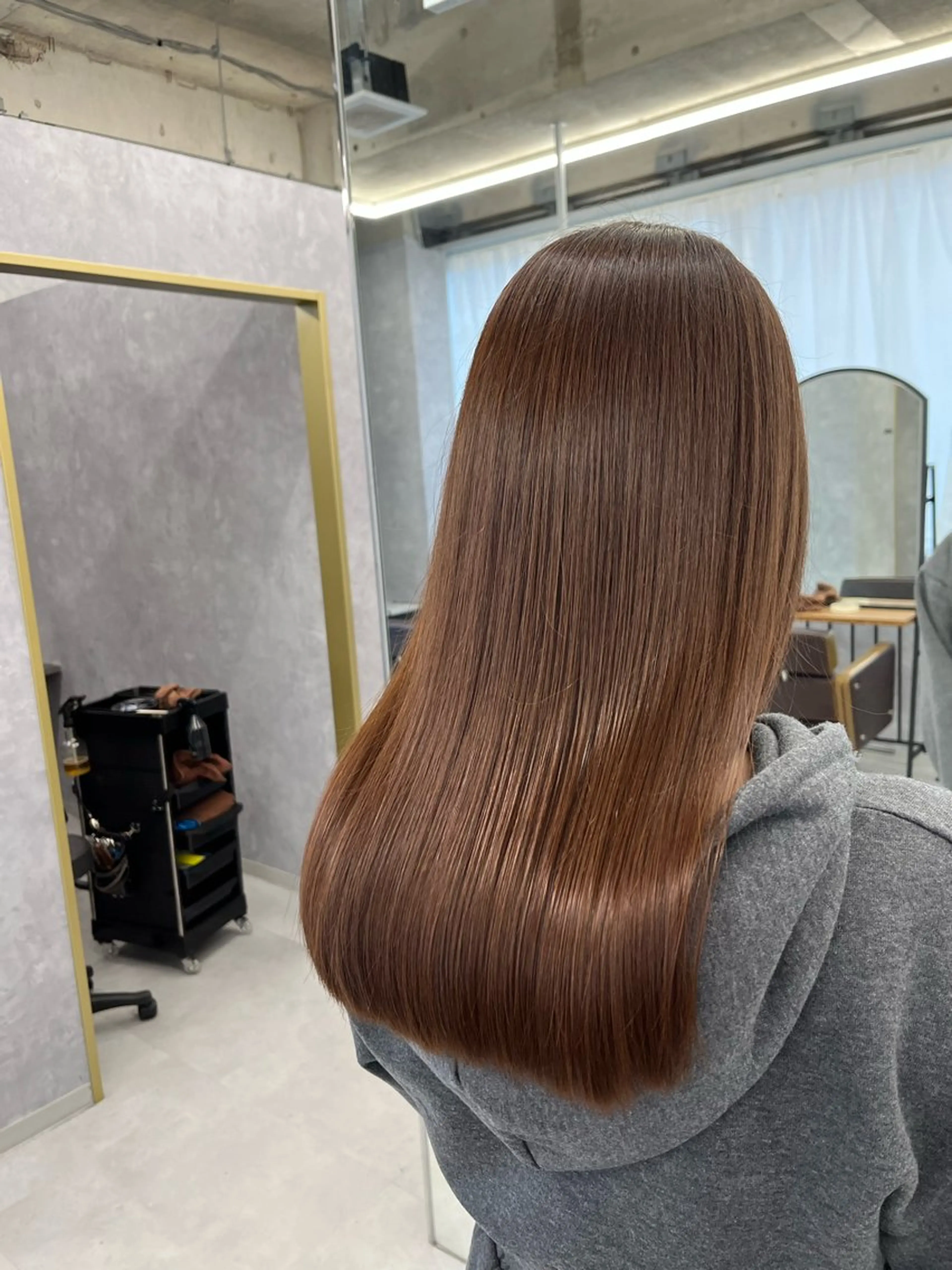 セミロング カラー 髪質改善 トリートメント カット ヘアカラー トリートメント yuri🌼 NUMBER 天王寺のヘアスタイル