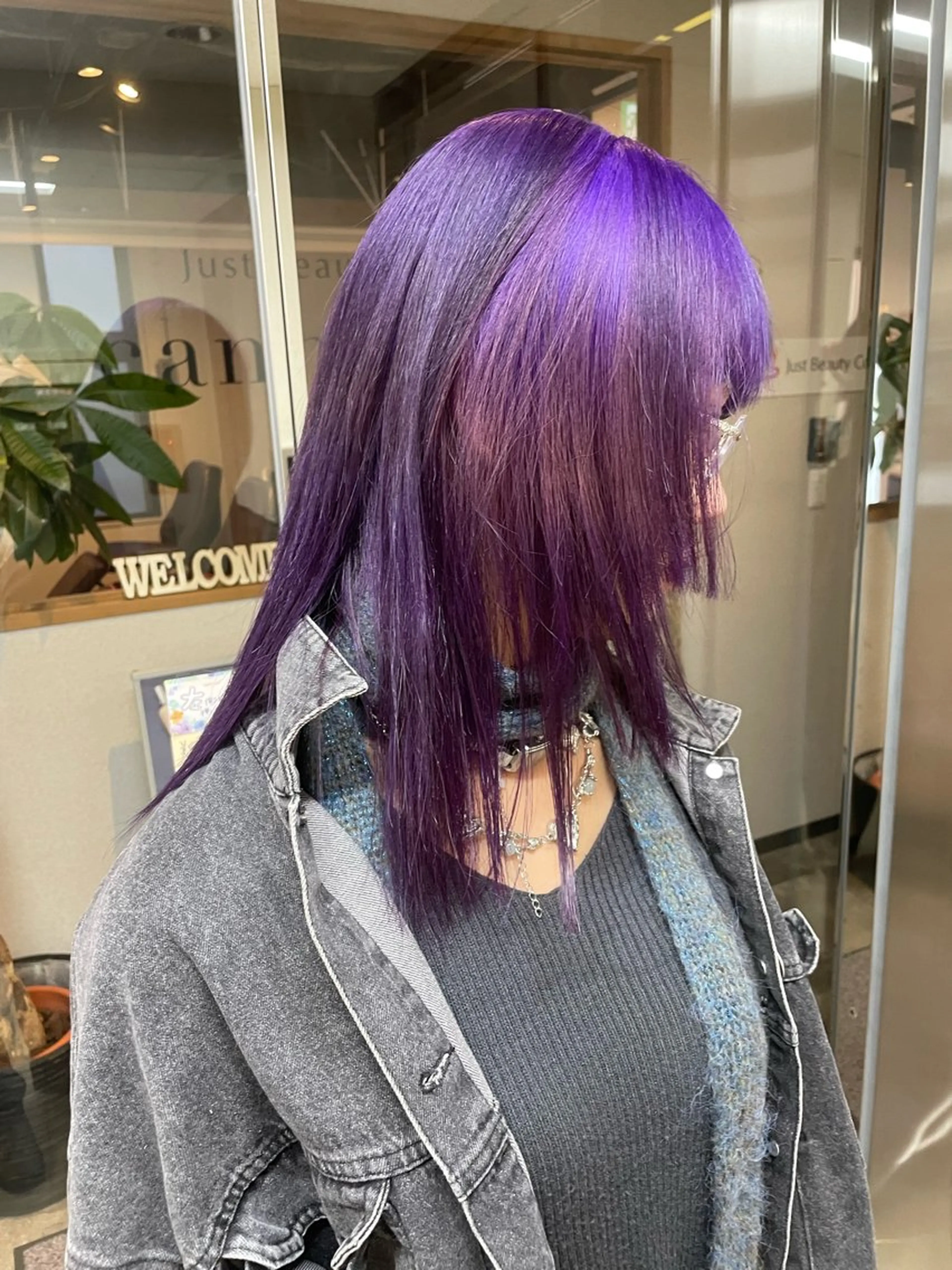 セミロング カラー ブルーカラー ブルーラベンダー ラベンダーカラー ヘアカラー トリートメント 髪質改善/ブリーチ 田代 龍我のヘアスタイル