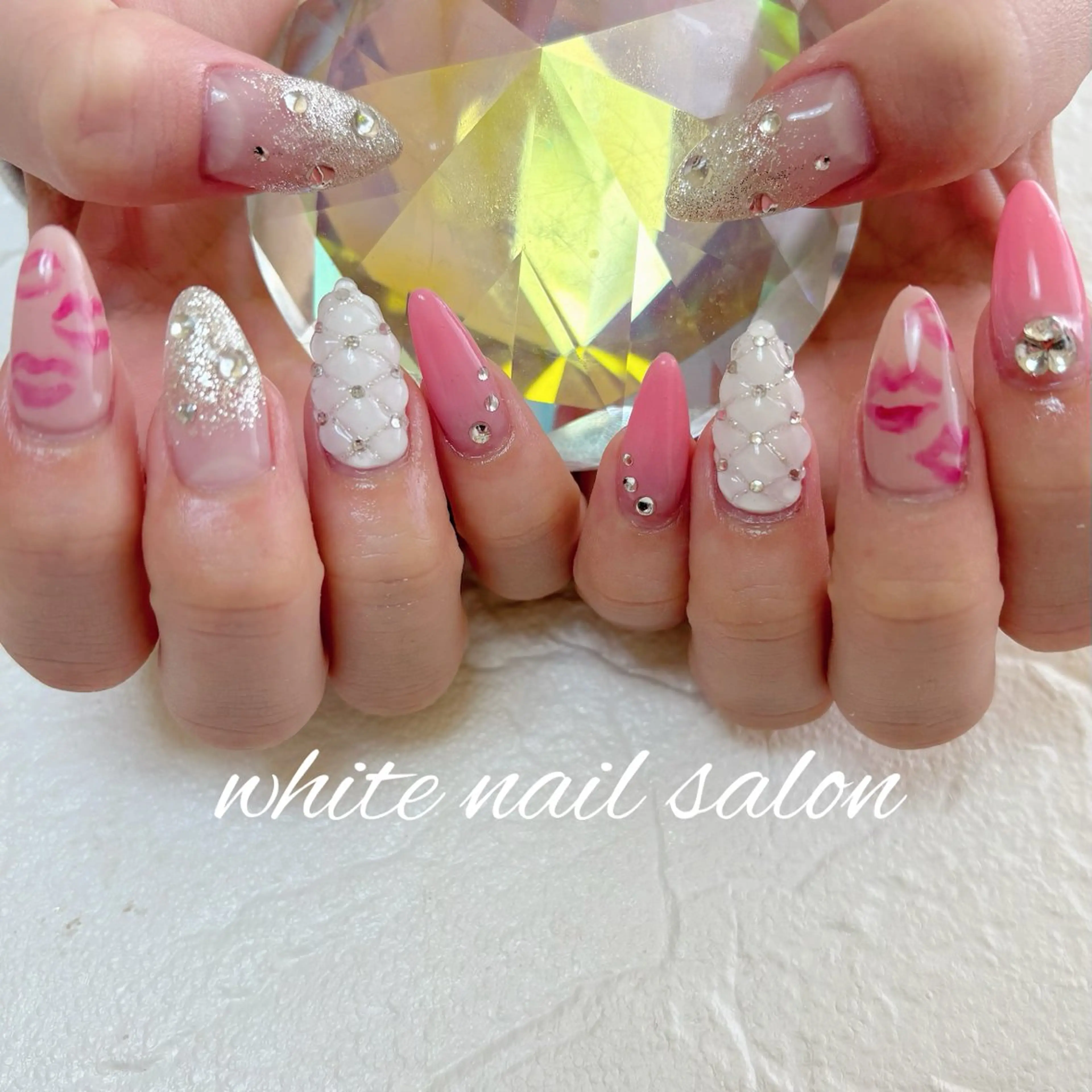 ネイル 長さ出し フットネイル 持ち込み スカルプネイル ハンドネイル white nail salonのネイルデザイン