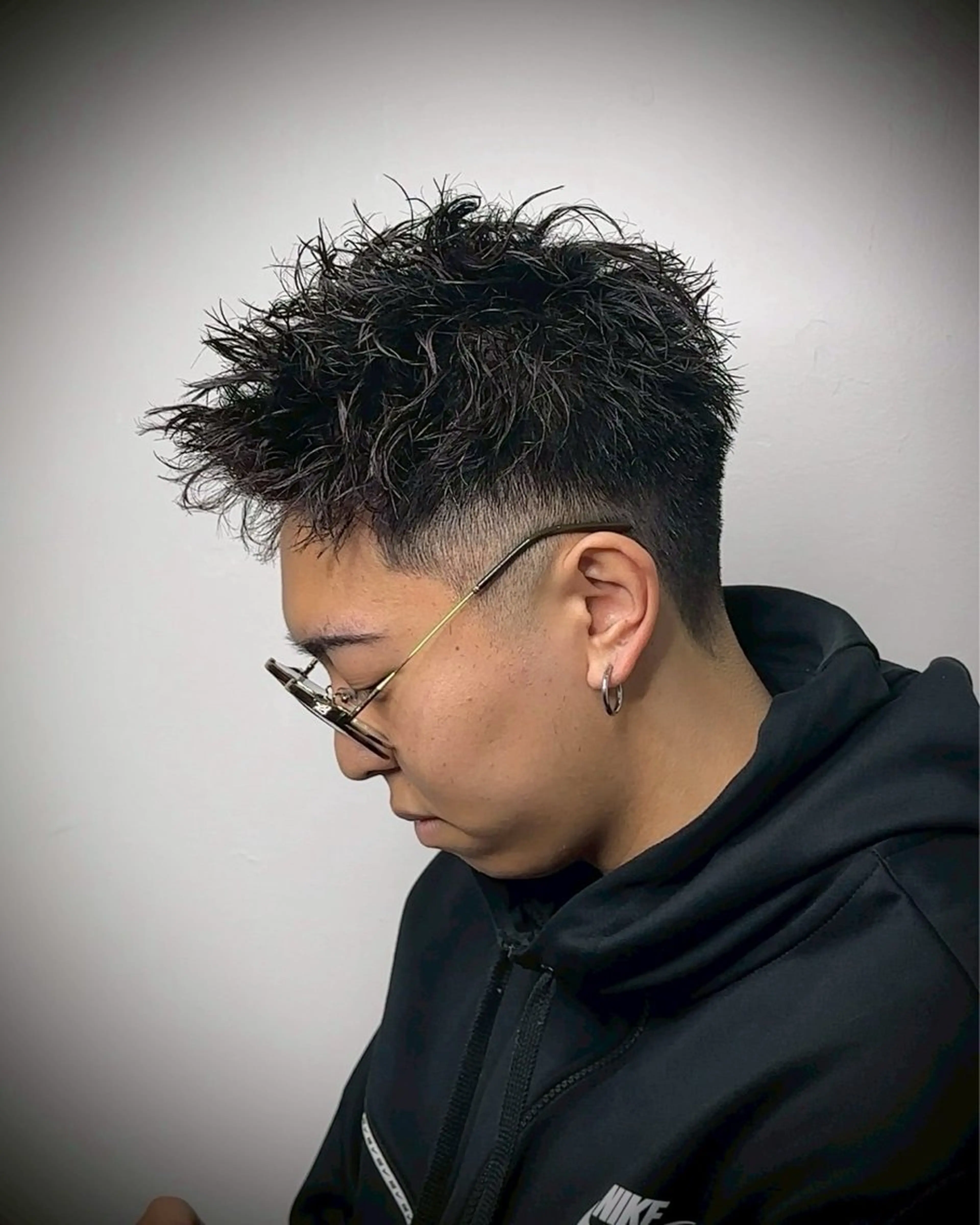 ショート パーマ メンズ 柄﨑 比呂/ancielのヘアスタイル