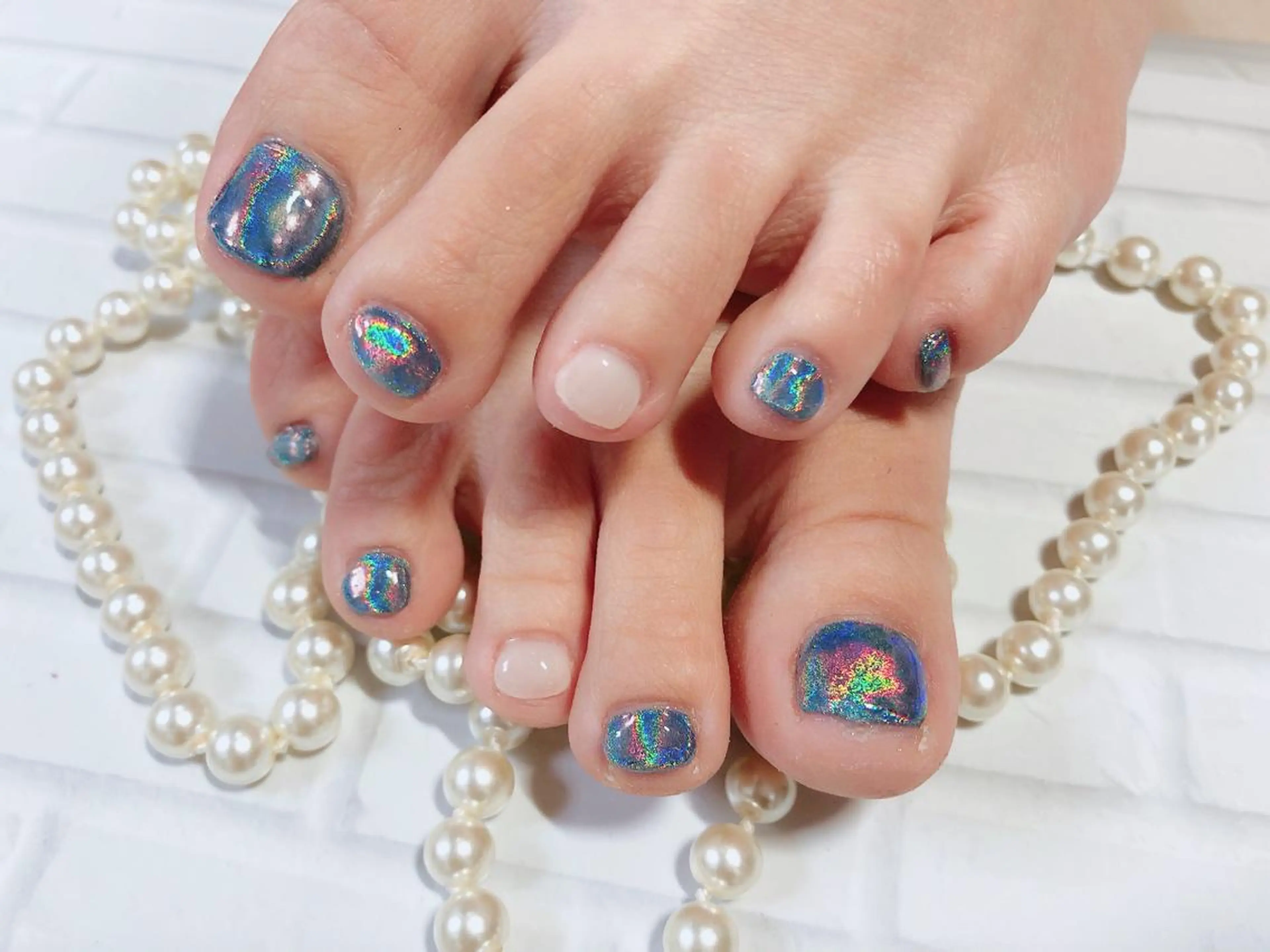 ネイル ブルー フットネイル ネイルサロン HARRYS所属・ネイル･脱毛サロン HARRYSのエステ・リラクイメージ