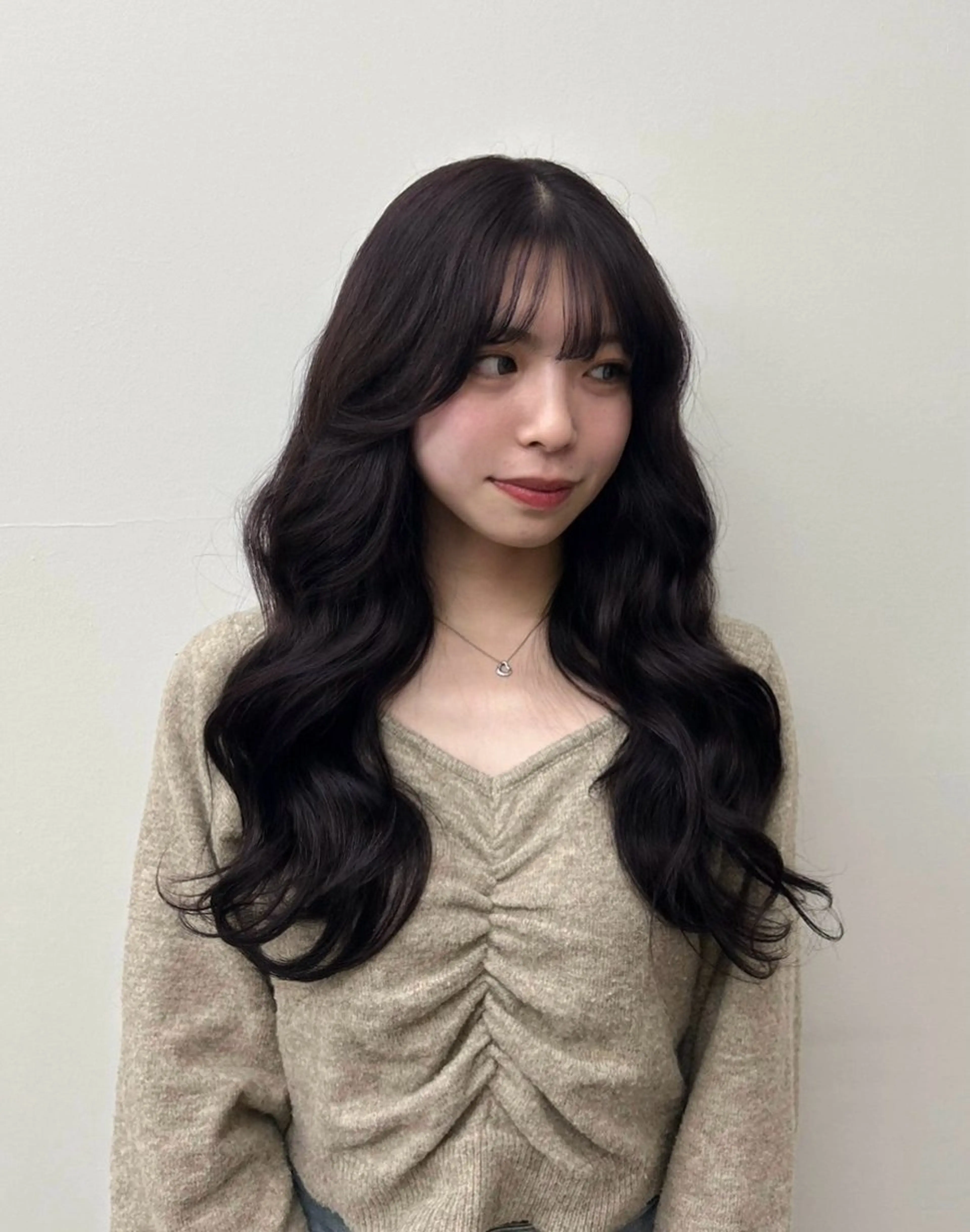 ロング カラー 透明感カラー ラベンダーカラー ヘアカラー 木藤 優杏のヘアスタイル
