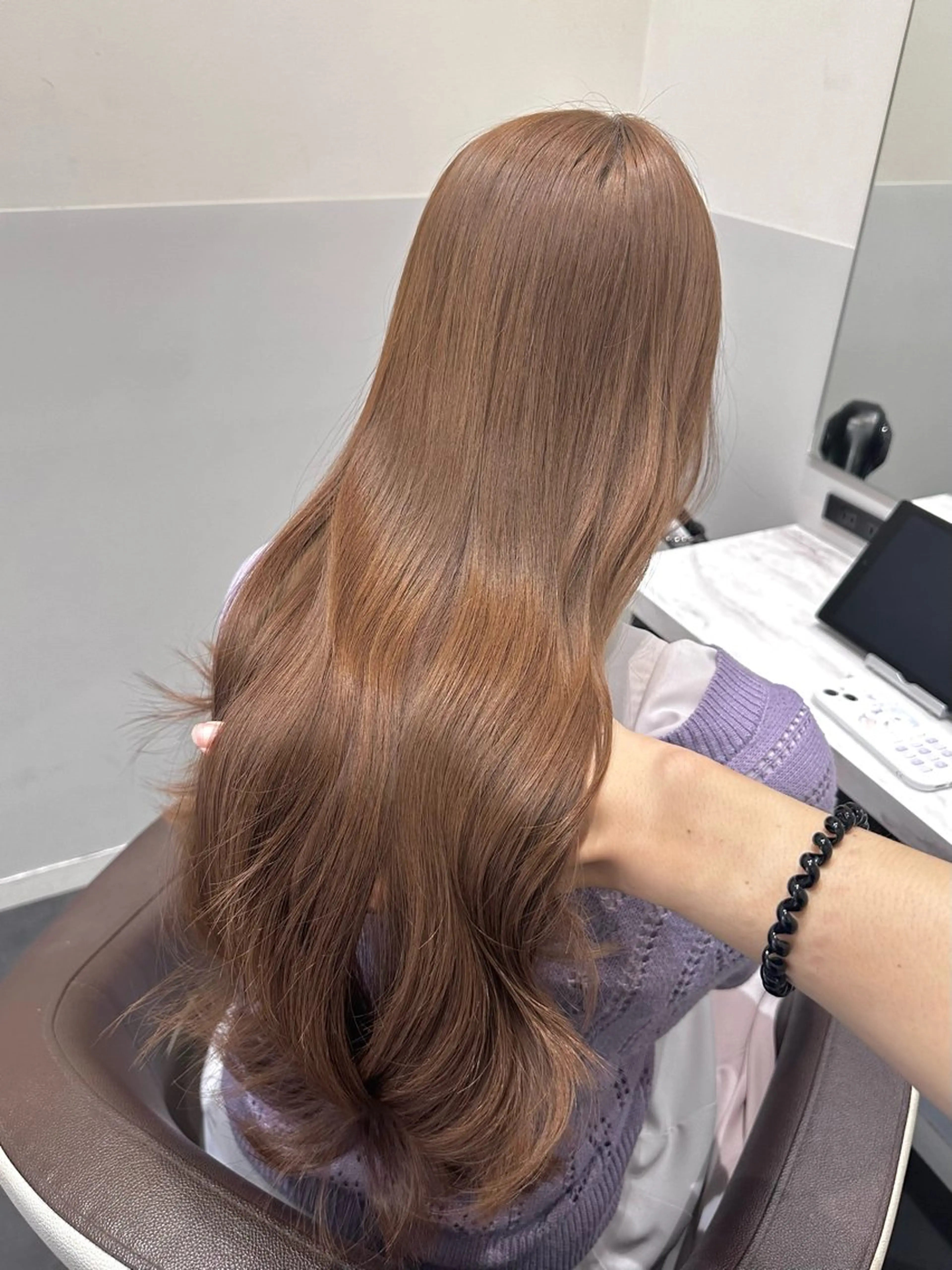 ロング カラー ベージュカラー ブリーチ ブリーチなしカラー ヘアカラー トリートメント LUMO所属・矢野 晃平のヘアスタイル