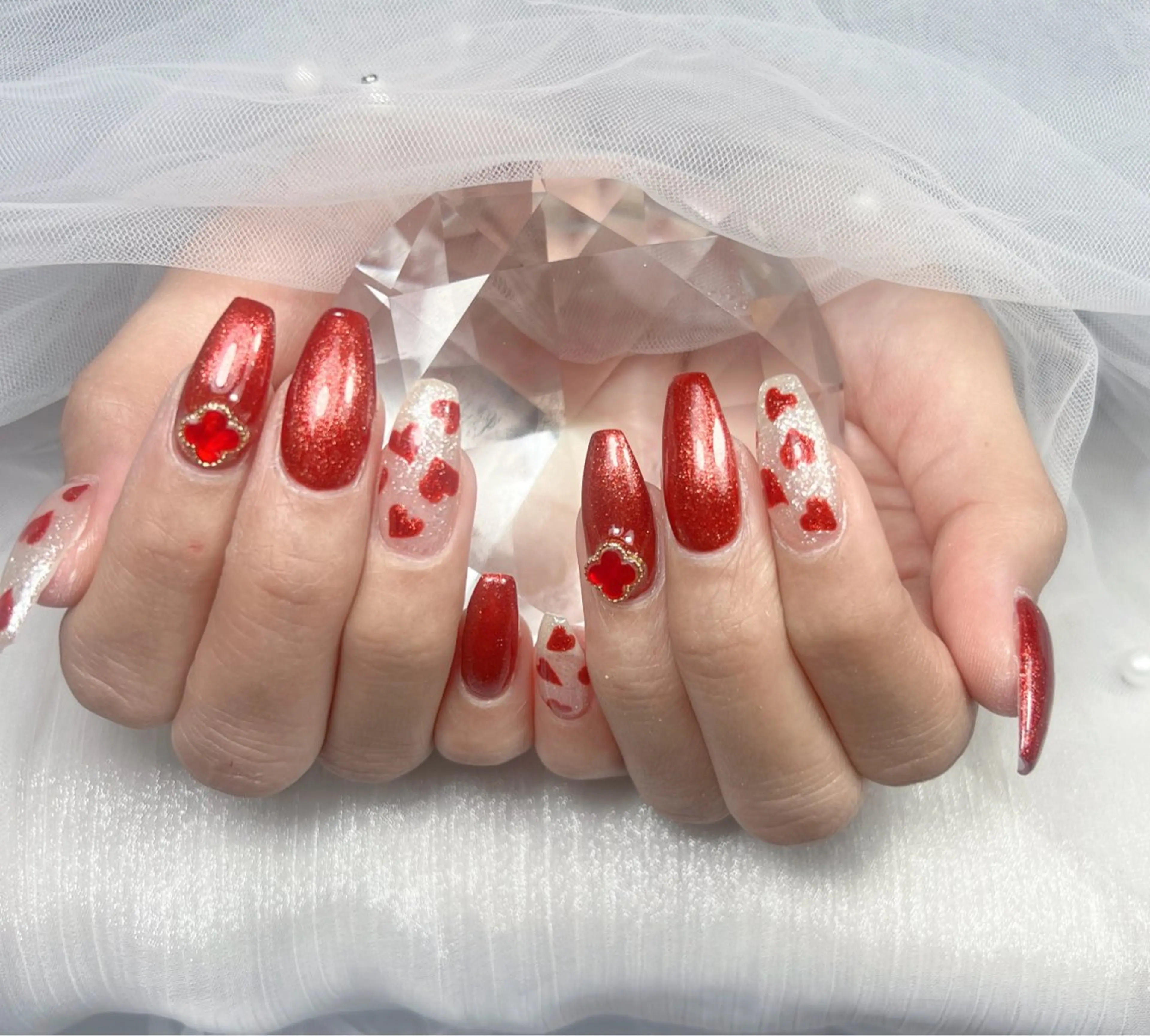 ネイル アートネイル オーロラネイル チークネイル 長さ出し フットネイル ハンドネイル フットネイル ハンドケア Noiranail_ studio川越西口のネイルデザイン