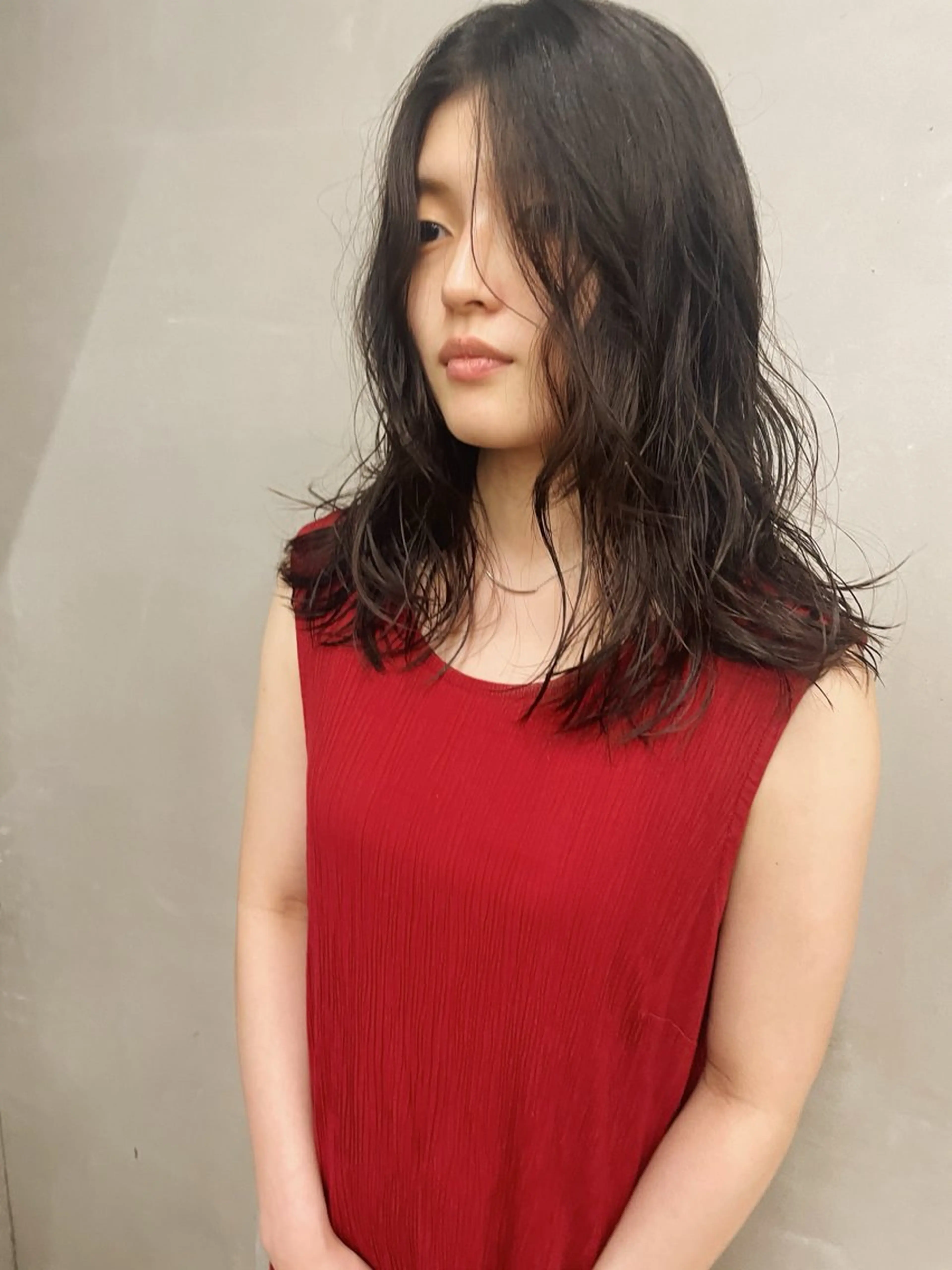 ミディアム パーマ ミディアムパーマ カット パーマ トリートメント センスをお届けします 大谷将生INFPのヘアスタイル