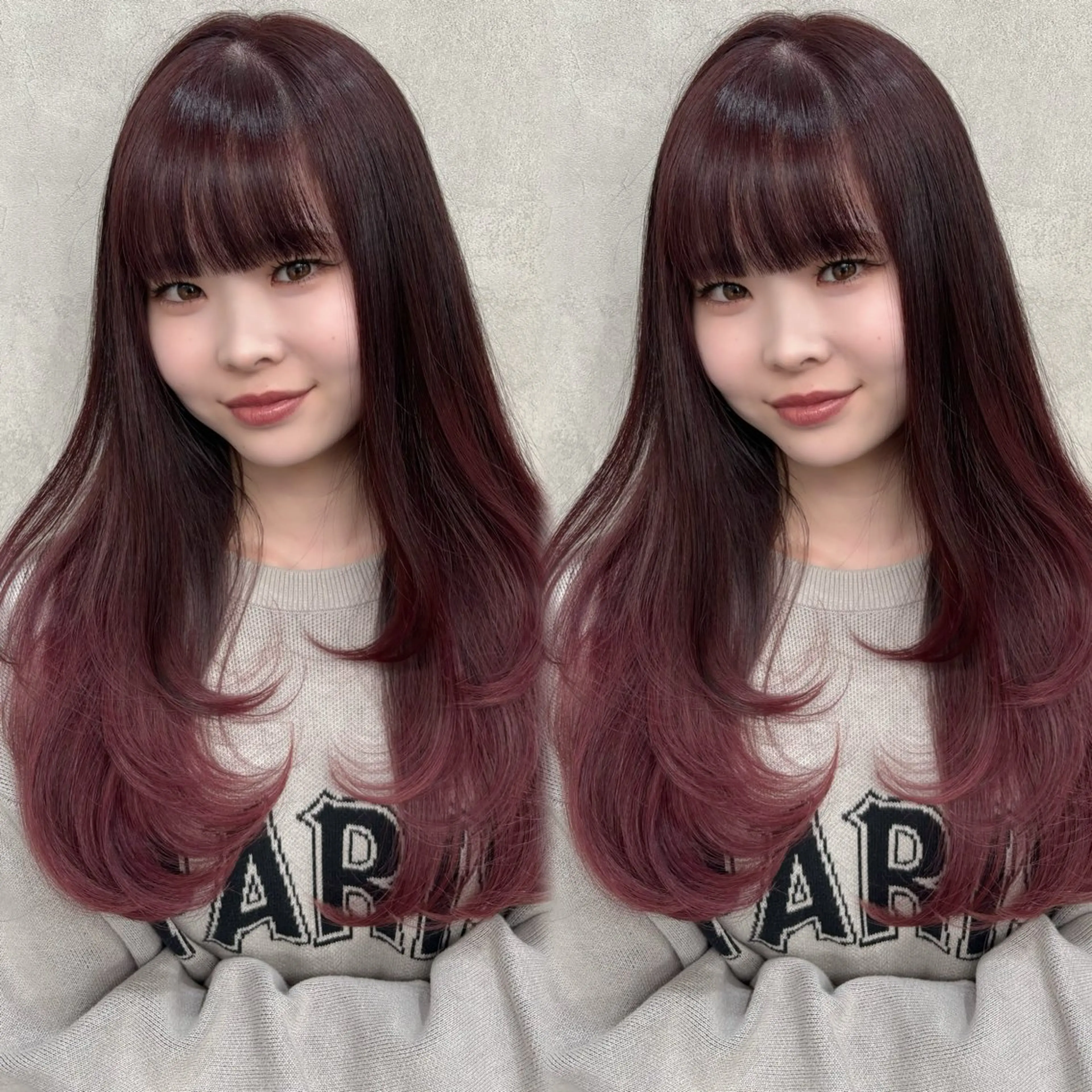 ロング カラー ブリーチ ラベンダーカラー ピンクカラー ピンクラベンダー ヘアカラー 💎色落ち綺麗に白肌 ラベンダー💎りんのヘアスタイル