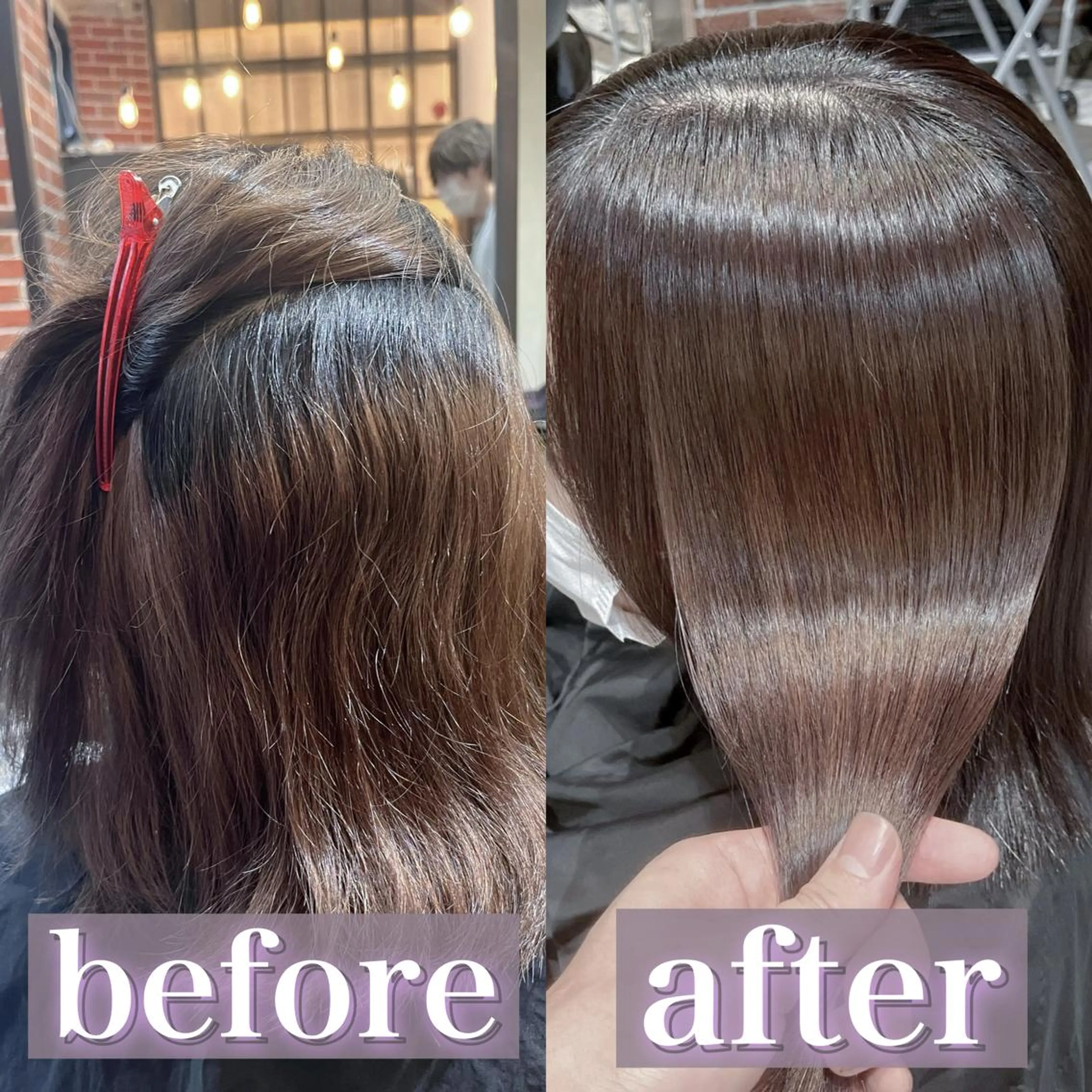 ロング 髪質改善縮毛矯正🫧 村上蒼生のヘアスタイル