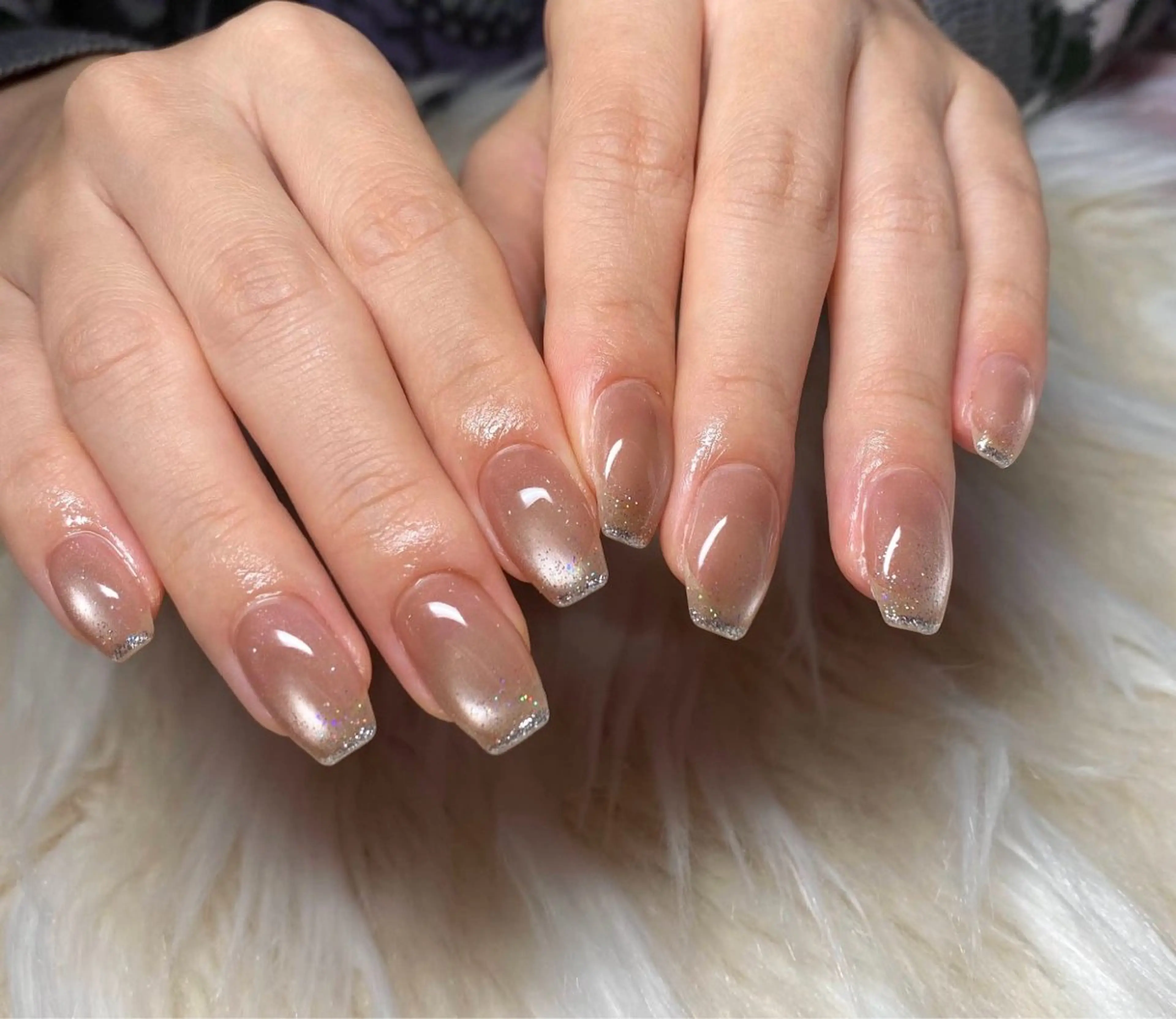 ネイル 長さ出し フラッシュネイル フラッシュマグ フレンチネイル ジェルネイル ハンドネイル Nail&eye Belire 新宿のネイルデザイン