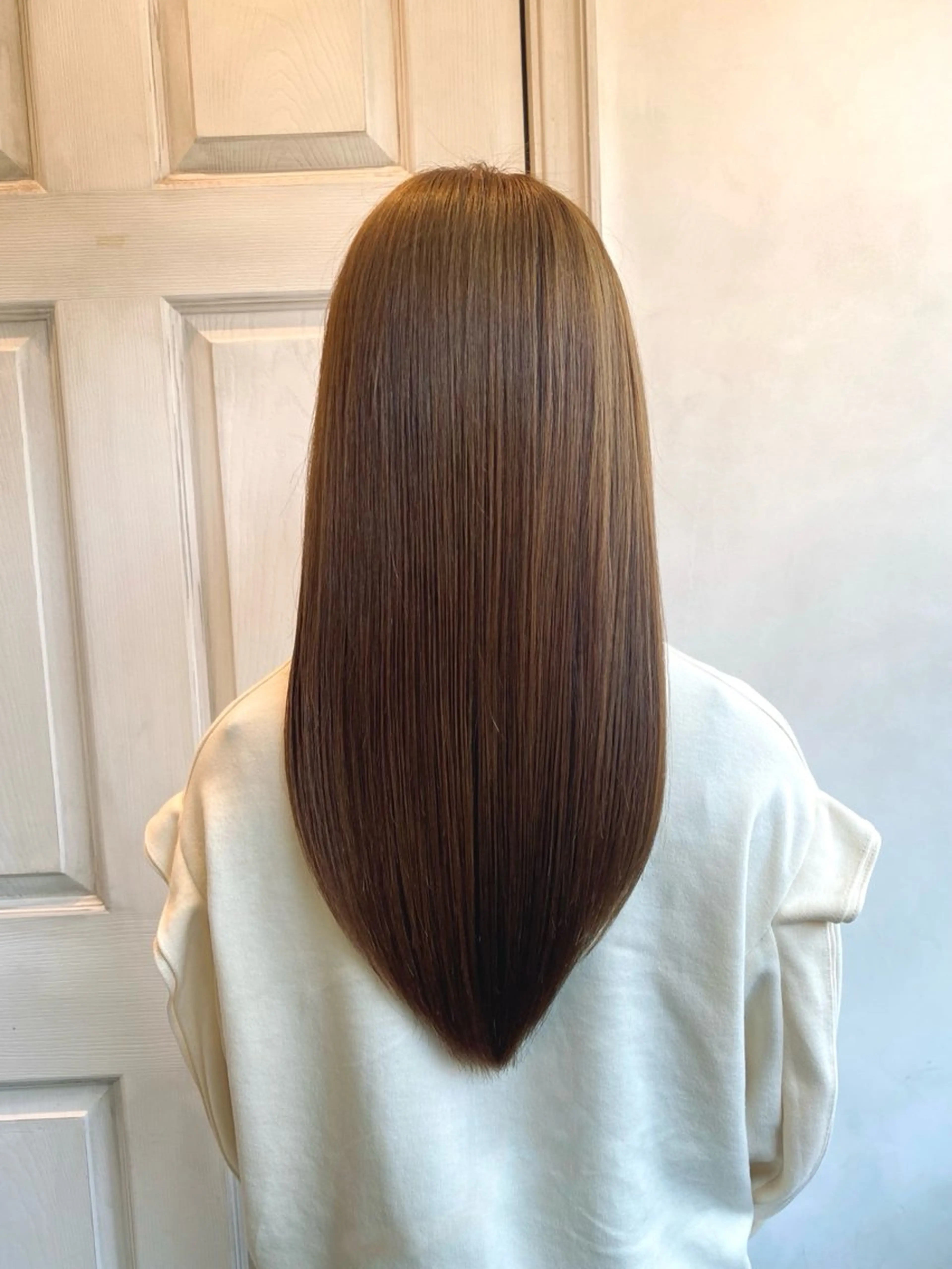 ロング カラー ブリーチ ブリーチなしカラー カット ヘアカラー 千 田のヘアスタイル