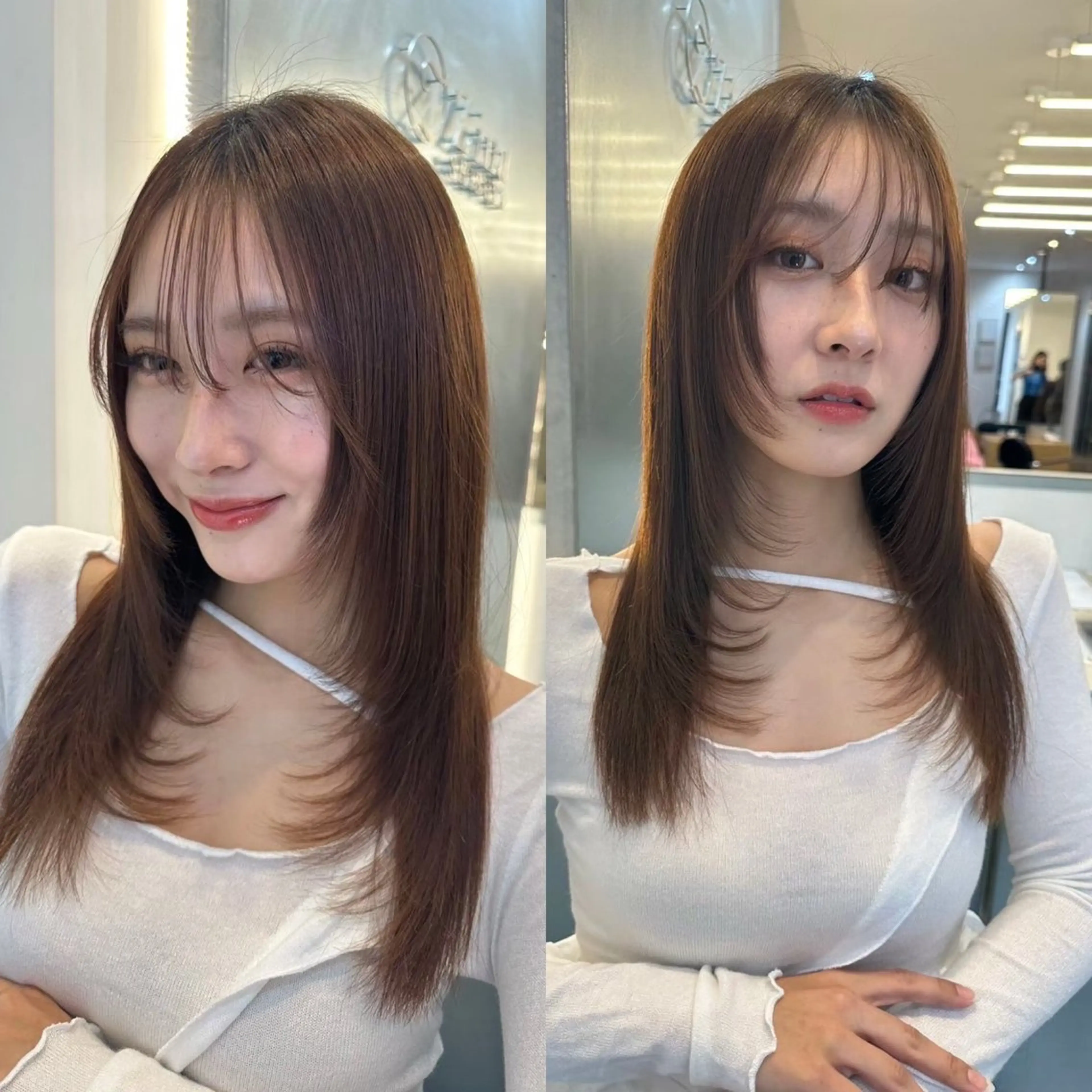 セミロング カラー 🪞個室サロン/韓国 艶髪/keito🪞のヘアスタイル