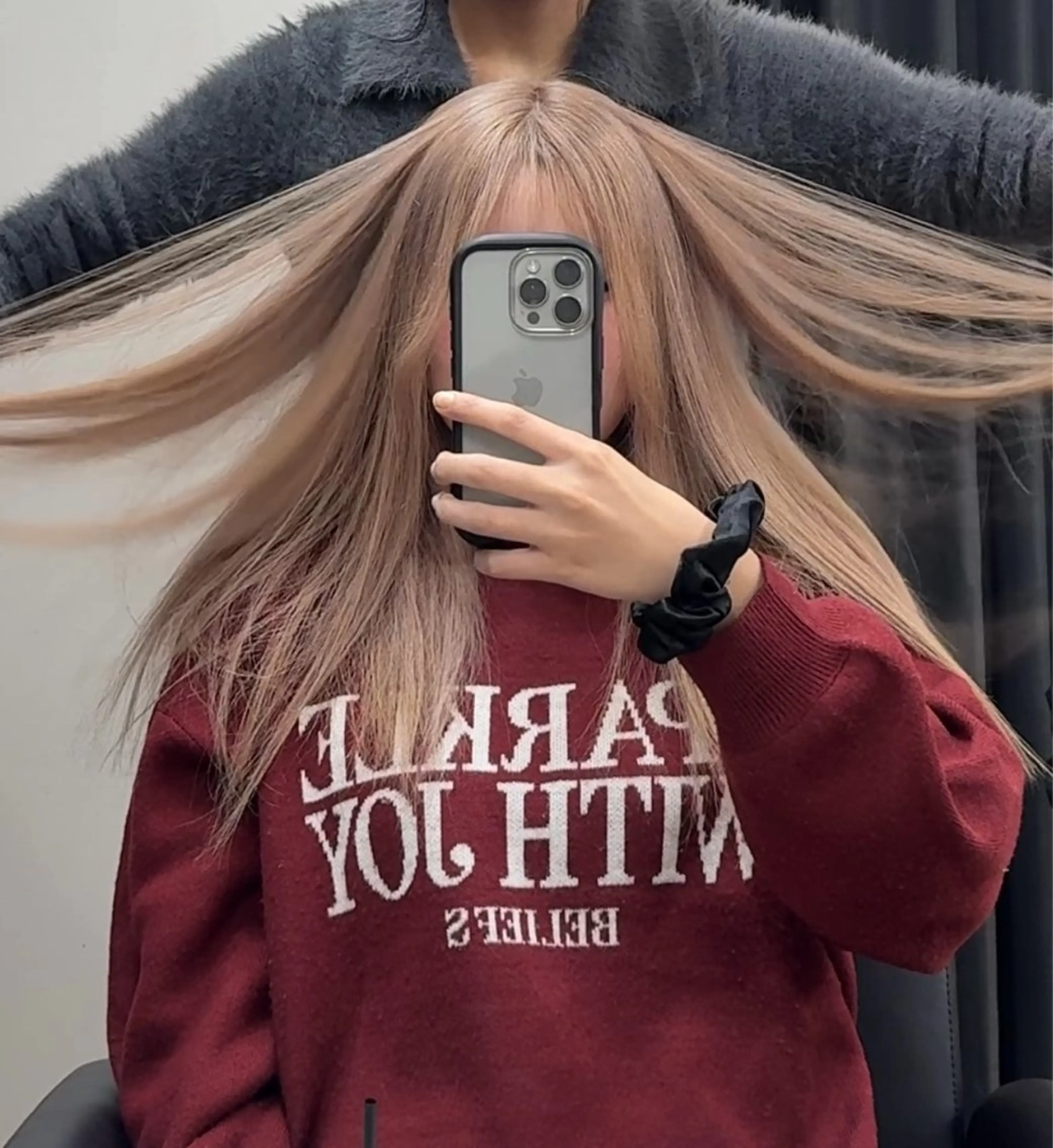 ロング カラー ベージュカラー ミルクティーベージュ 堀江／韓国／透明感 ／みずき🐩のヘアスタイル