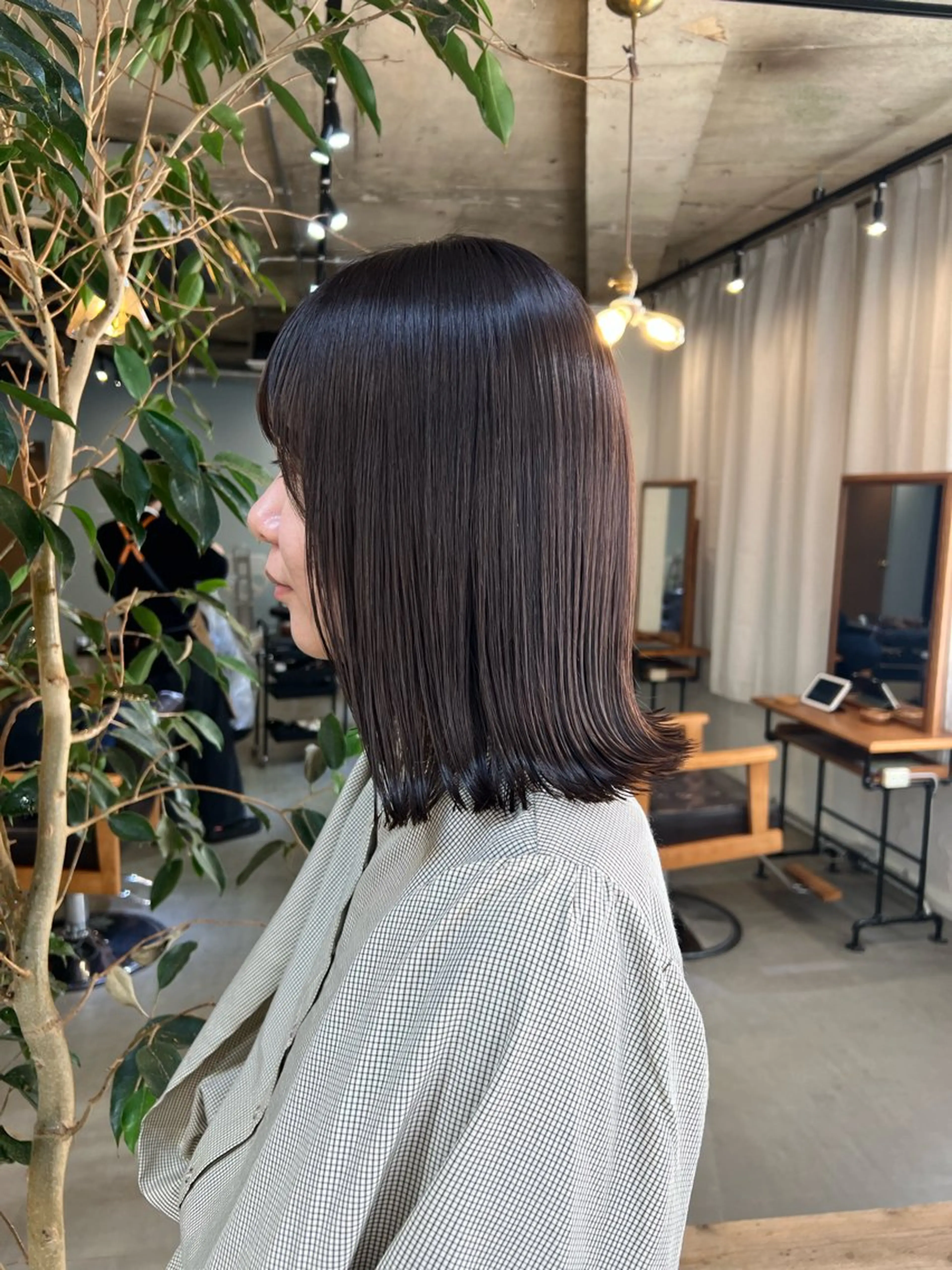 ミディアム カラー ブラウンカラー ボブ カット ヘアカラー トリートメント ブリーチなしカラー 🌿脇黒丸 彩のヘアスタイル